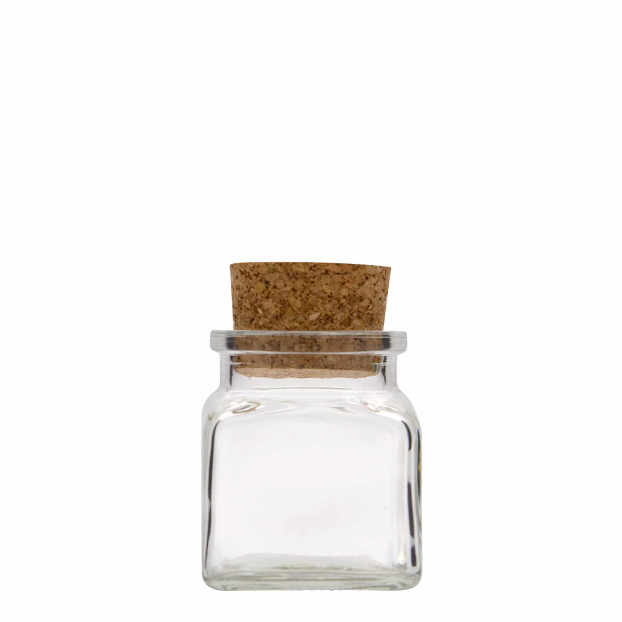 120 ml korķa stikls, kvadrātveida, atvere: korķis