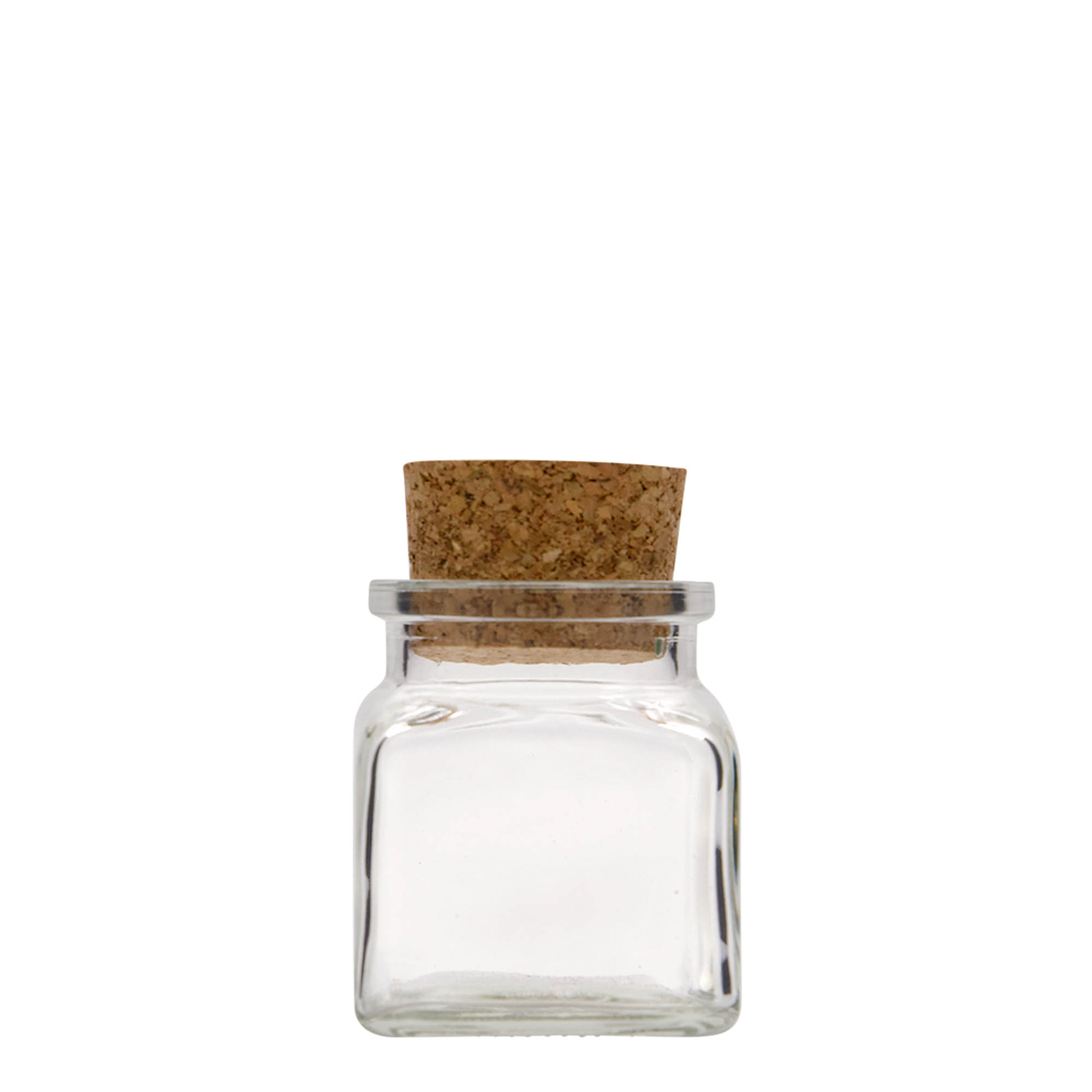 120 ml korķa stikls, kvadrātveida, atvere: korķis