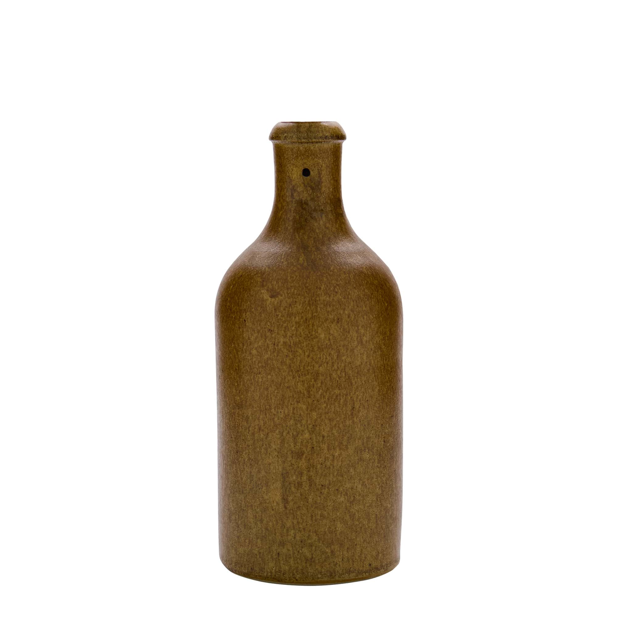 500 ml māla krūze, keramikas, brūna kristāla, atvere: aizbīdņa vāks