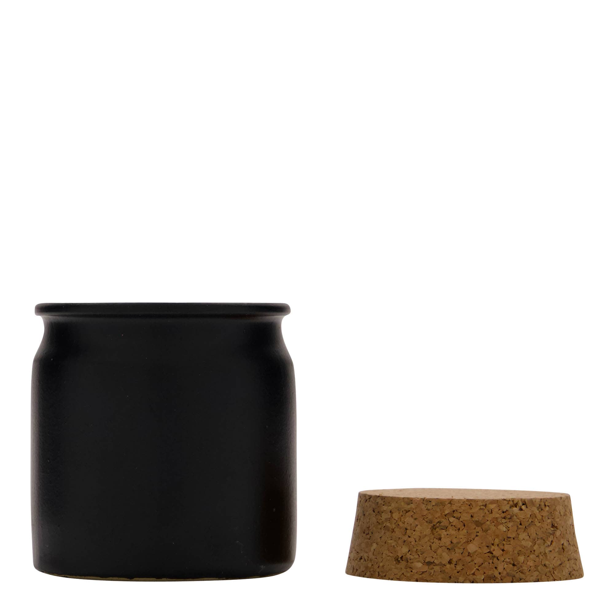 160 ml akmens masas pods, keramika, melns, atvere: korķis