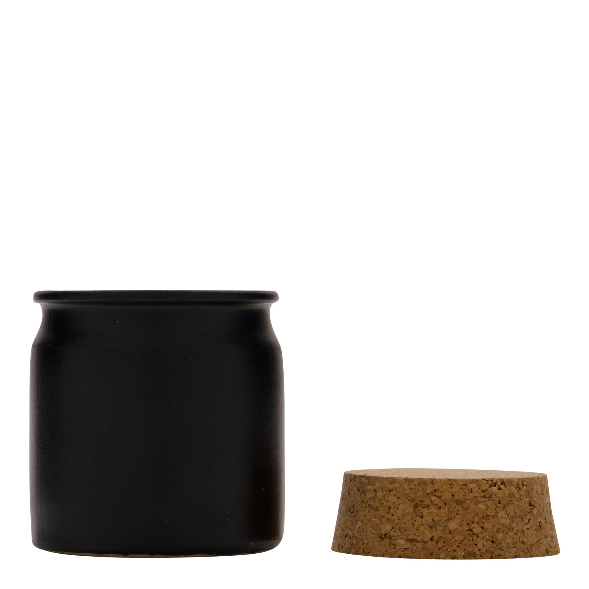160 ml akmens masas pods, keramika, melns, atvere: korķis