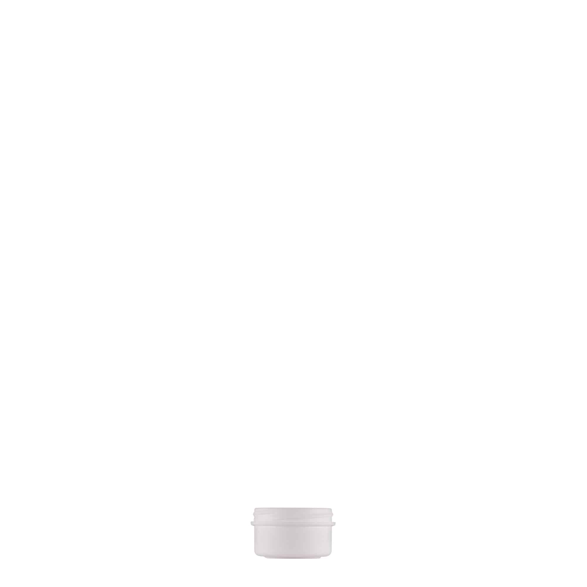6 ml plastmasas kārbiņa 'White Line', PP, balta, aizdare: skrūvējams vāciņš 6 ml plastmasas kārbiņa 'White Line', PP, balta, aizdare: skrūvējams vāciņš