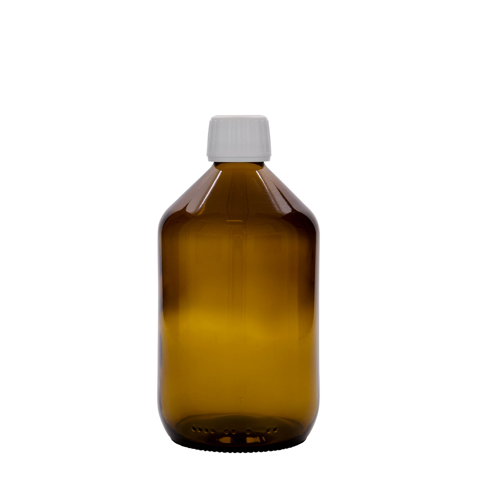 500 ml medicīnas pudele, brūna, stikls, atvere: PP 28