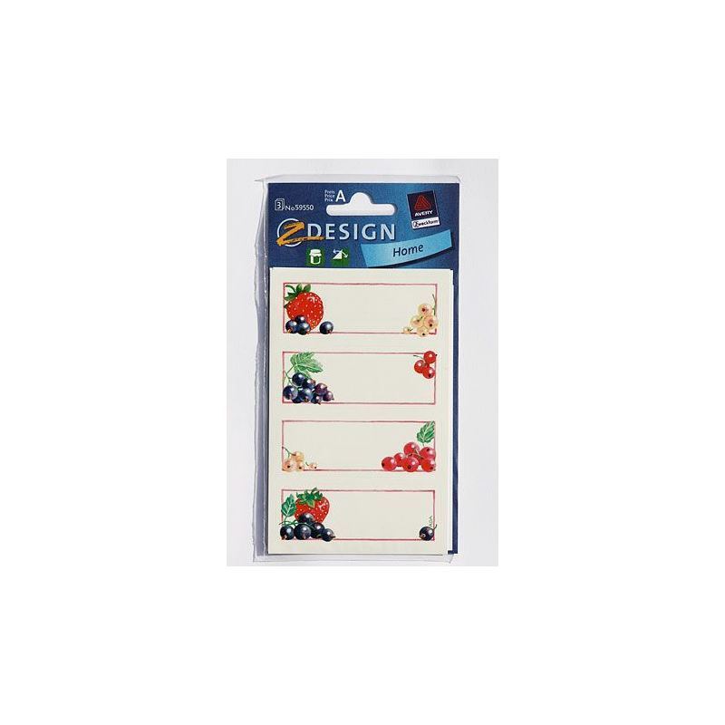 Zweckform etiķetes 'Johannisbeeren', taisnstūra, papīrs, daudzkrāsains Zweckform etiķetes 'Johannisbeeren', taisnstūra, papīrs, daudzkrāsains