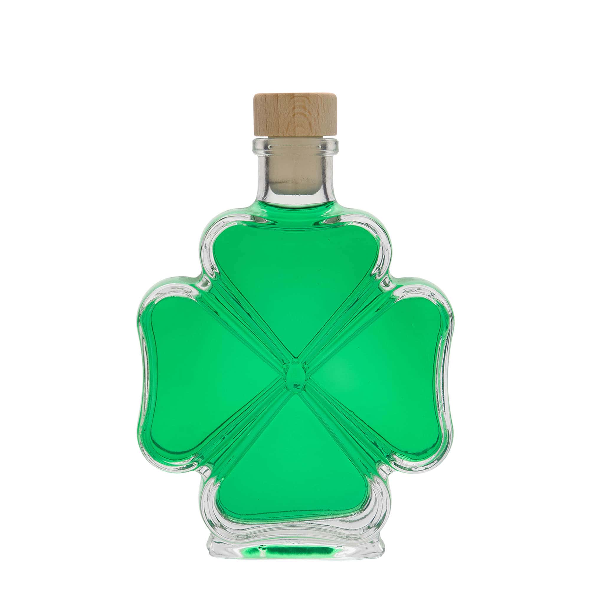 200 ml stikla pudele 'Āboliņa lapa', aizdare: korķis