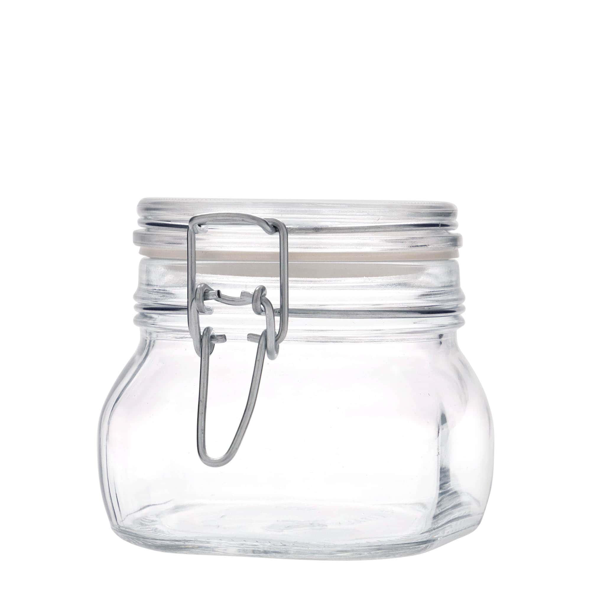 500 ml metāla aizdare stikla burka 'Fido', kvadrātveida, atvere: metāla aizdare 500 ml metāla aizdare stikla burka 'Fido', kvadrātveida, atvere: metāla aizdare