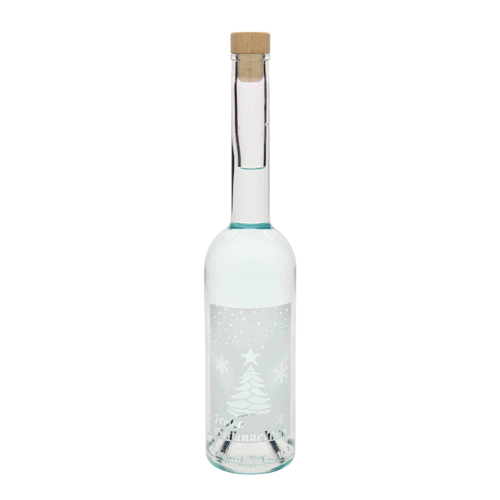 500 ml stikla pudele 'Opera', motīvs: balti Ziemassvētki, aizdare: korķis