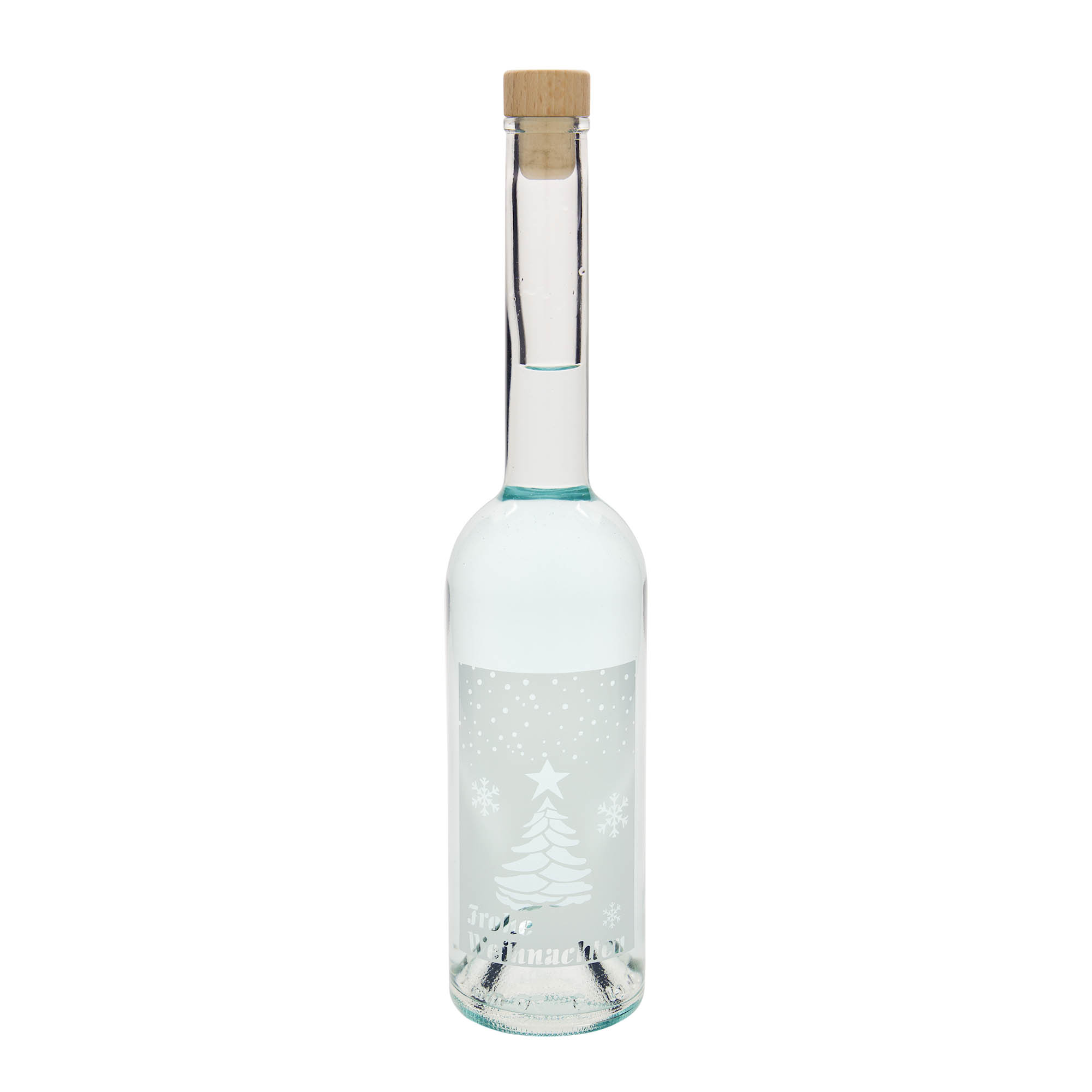 500 ml stikla pudele 'Opera', motīvs: Baltas Ziemassvētki, atvere: korķis