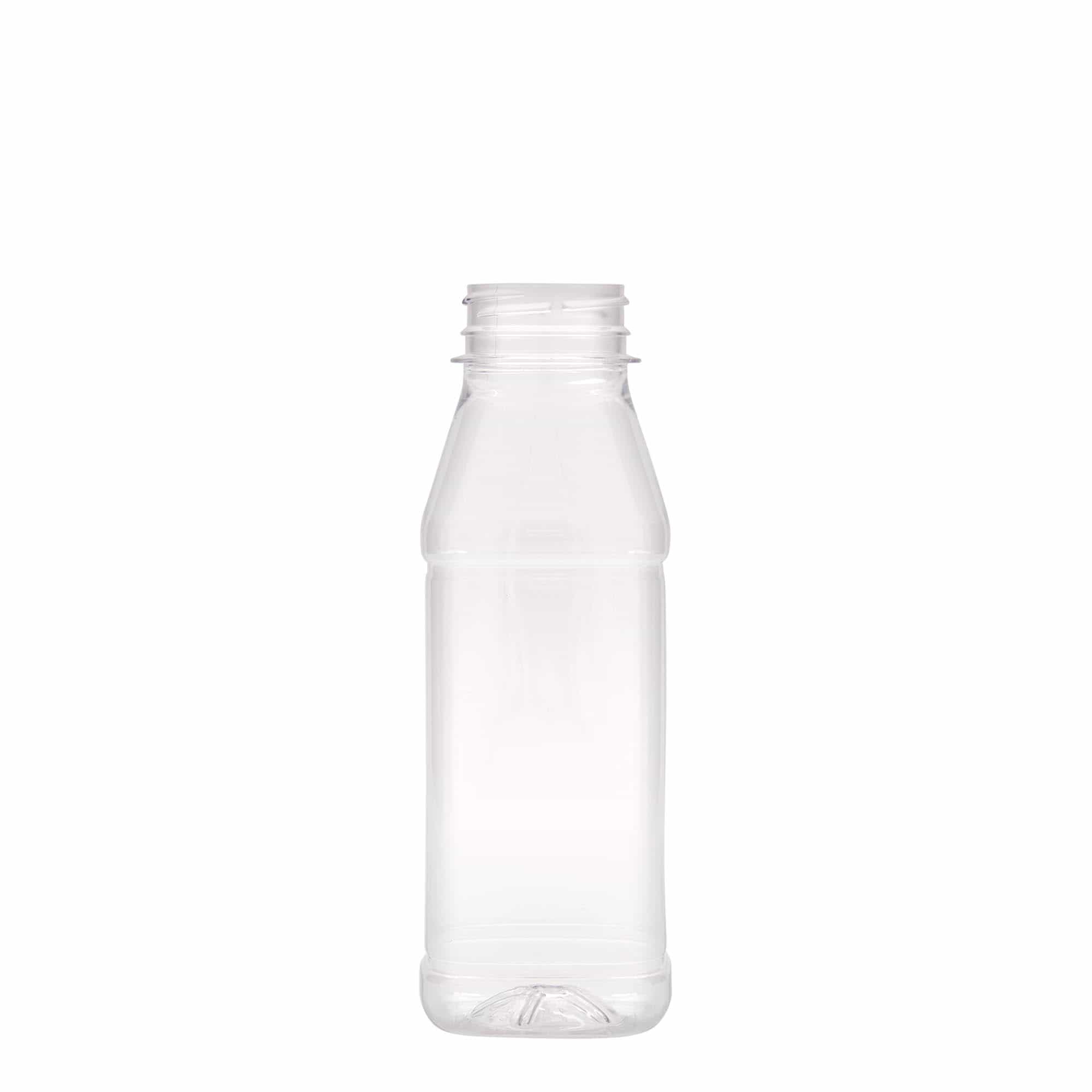 330 ml PET pudele 'Milk and Juice Carré', kvadrātveida, plastmasa, atvere: 38 mm