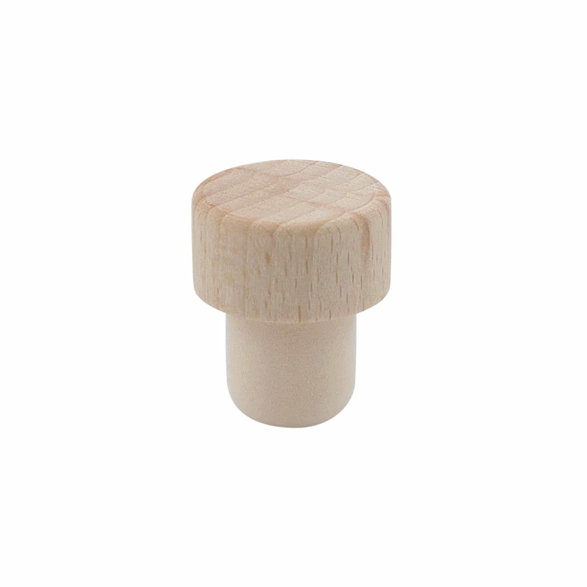 Pudeles korķis 19 mm, koka/plastmasa, aizdarei: korķis Pudeles korķis 19 mm, koka/plastmasa, aizdarei: korķis