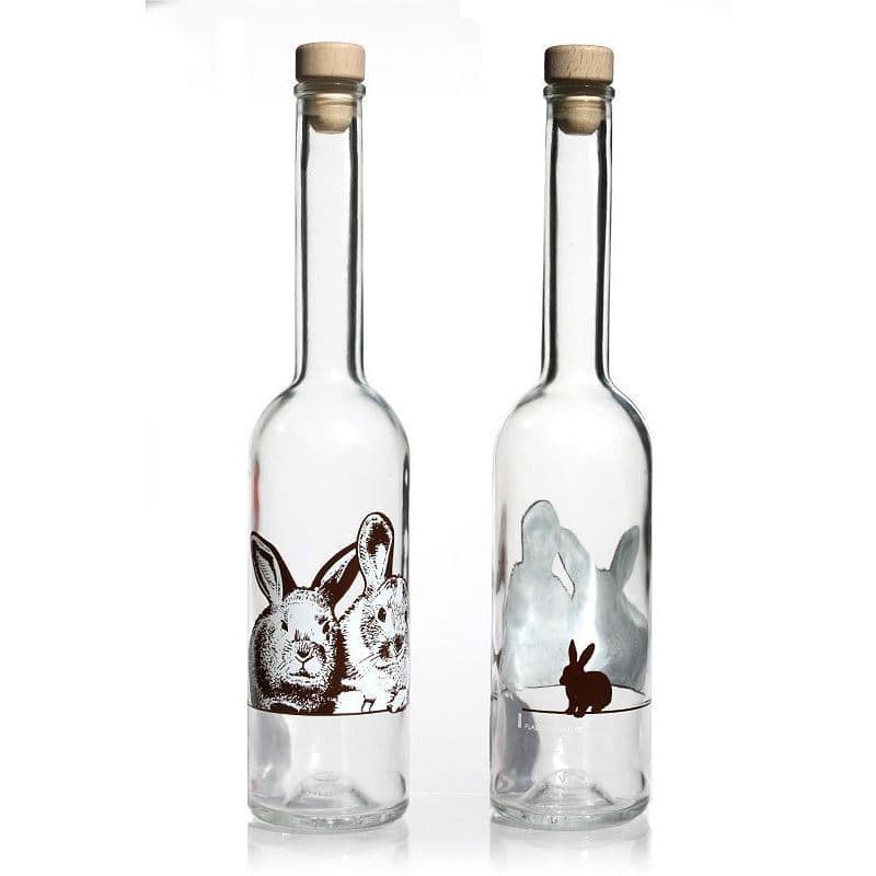 500 ml stikla pudele 'Opera', motīvs: truši, aizdare: korķis 500 ml stikla pudele 'Opera', motīvs: truši, aizdare: korķis
