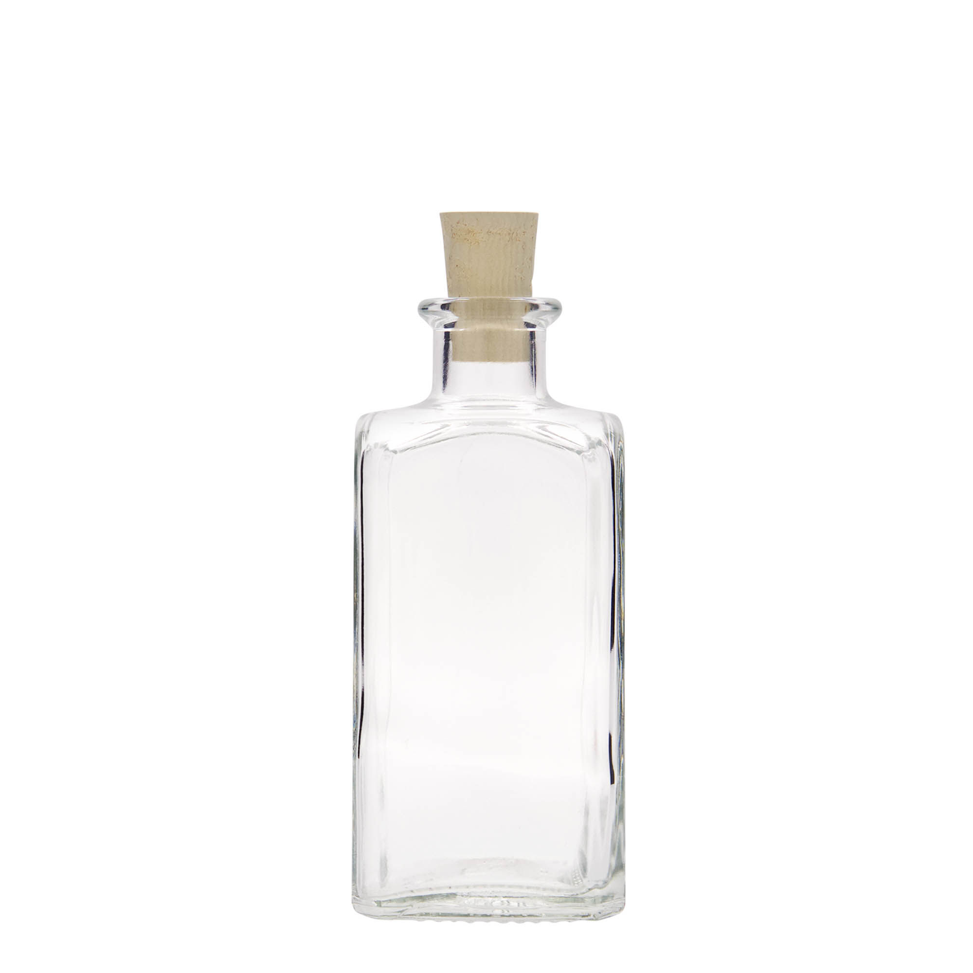 250 ml stikla pudele Apotheker Carré, kvadrātveida, atvere: korķis 250 ml stikla pudele Apotheker Carré, kvadrātveida, atvere: korķis