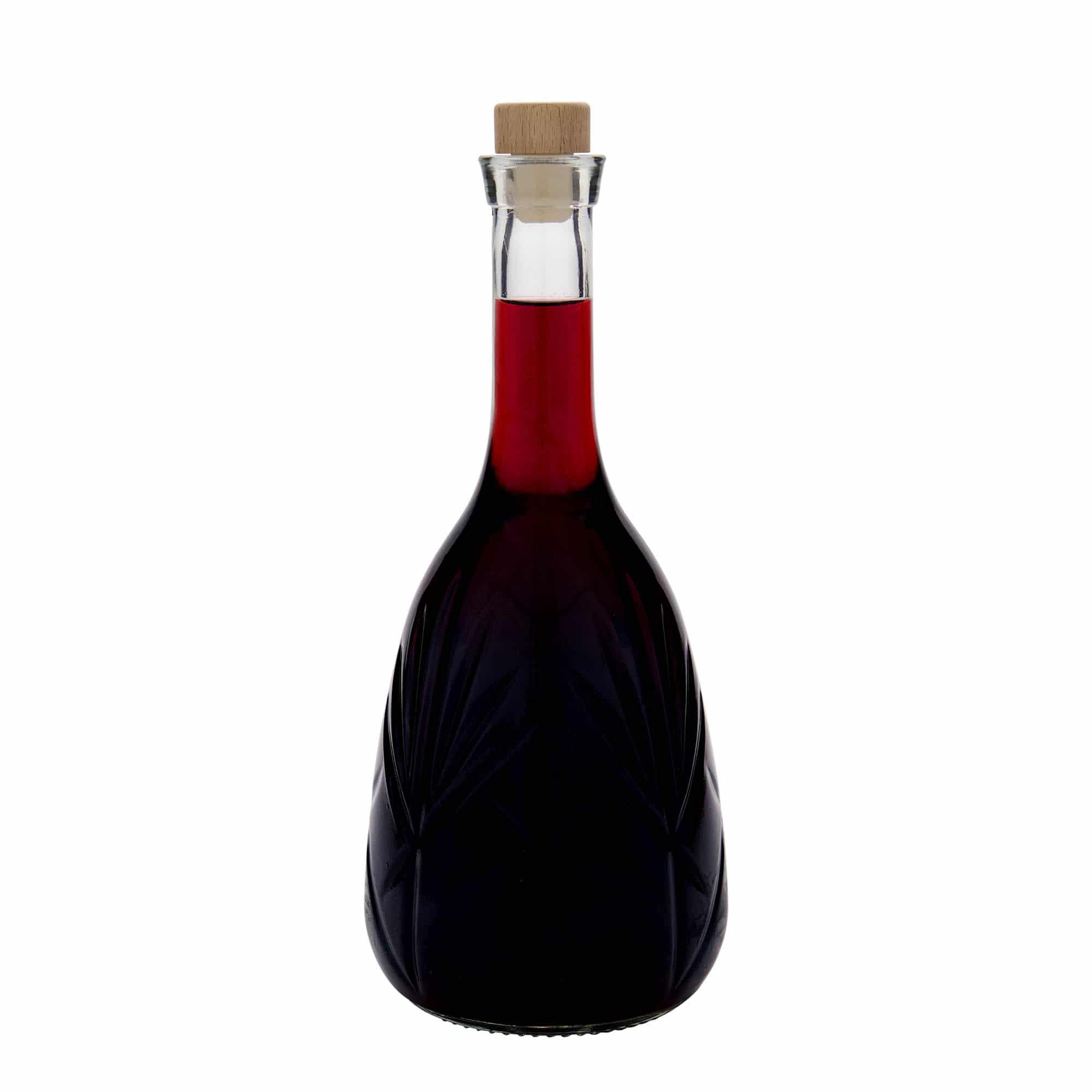 1.000 ml stikla pudele 'Reliefa', atvere: korķis