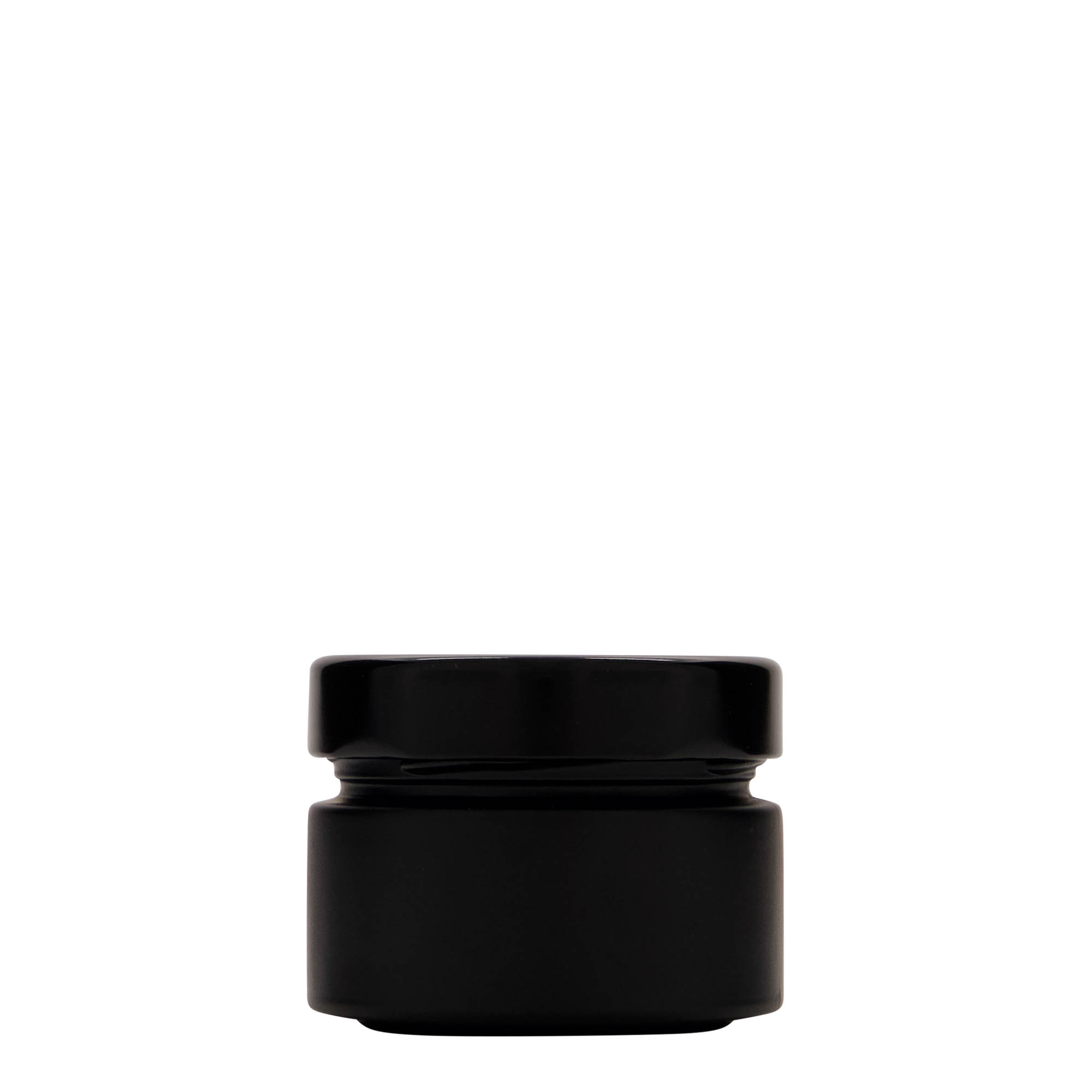 130 ml apaļais stikls 'Aurora', melns, atvere: Deep-Twist-Off (DTO 66)