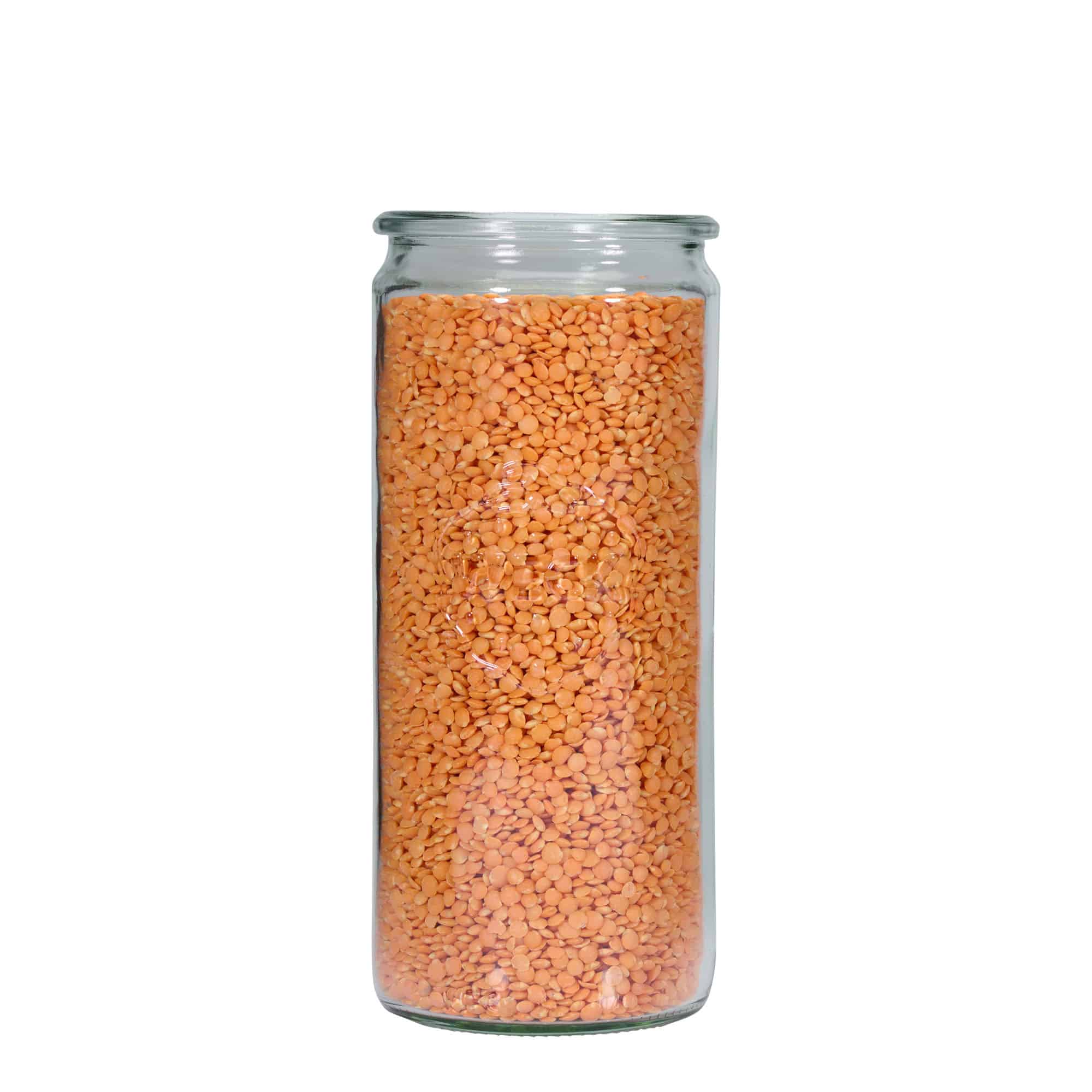 1,040 ml WECK cilindrveida stikls, atvere: apaļa mala