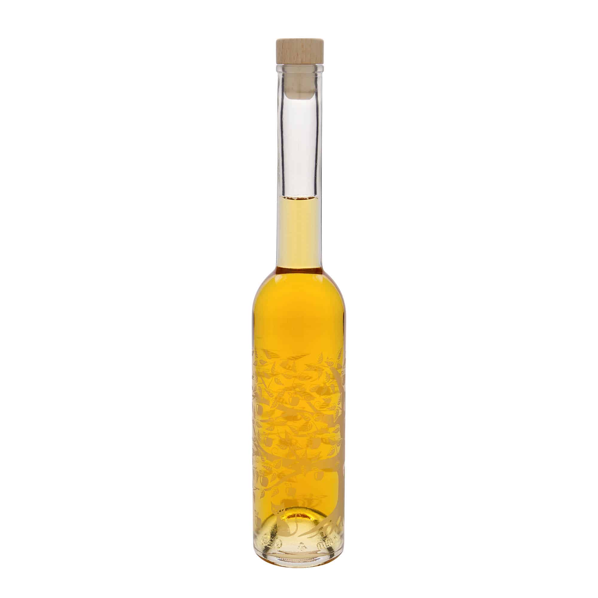 350 ml stikla pudele 'Opera', motīvs: ābele, aizdare: korķis