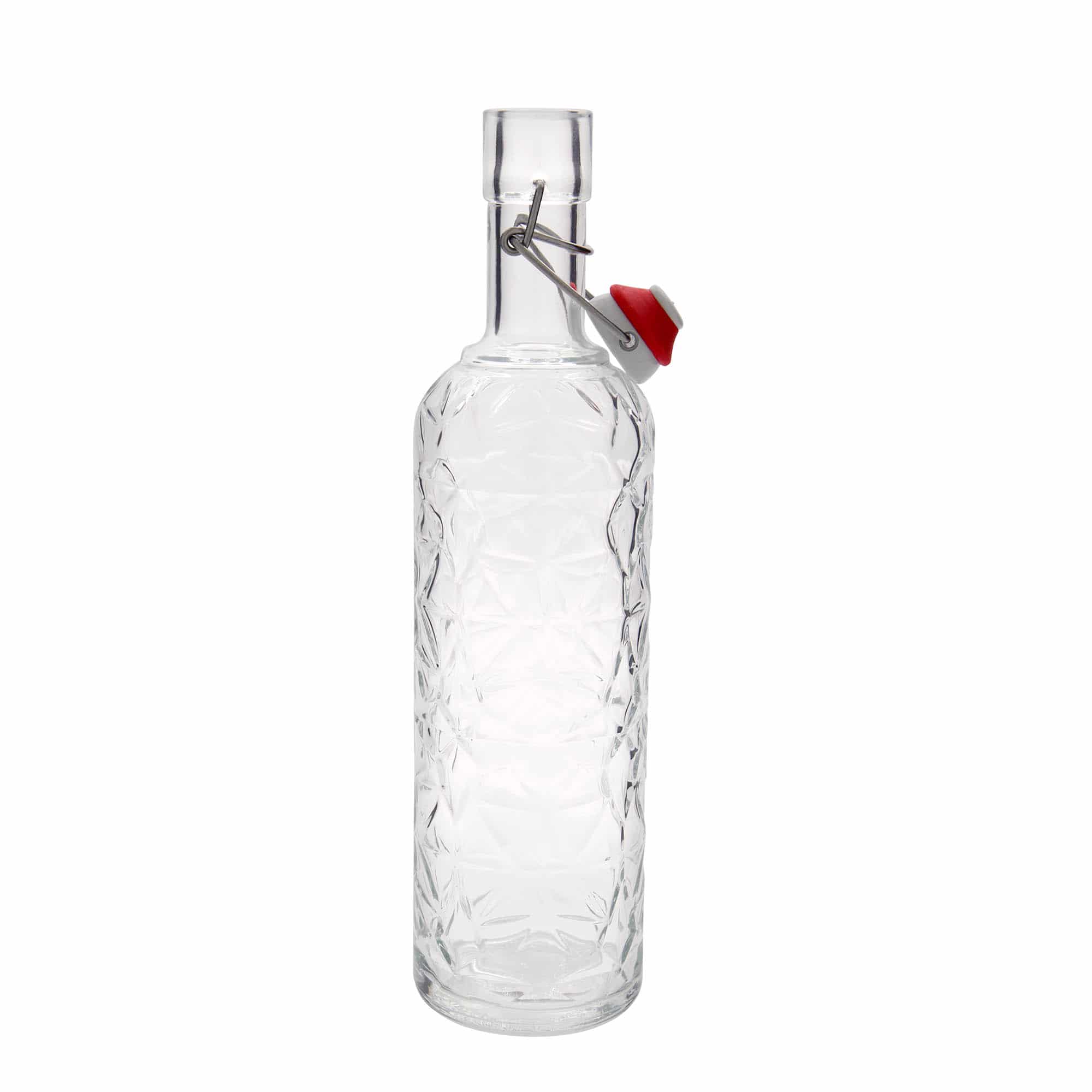 1000 ml stikla pudele, 'Oriente', aizdare: korķis ar skavu 1000 ml stikla pudele, 'Oriente', aizdare: korķis ar skavu