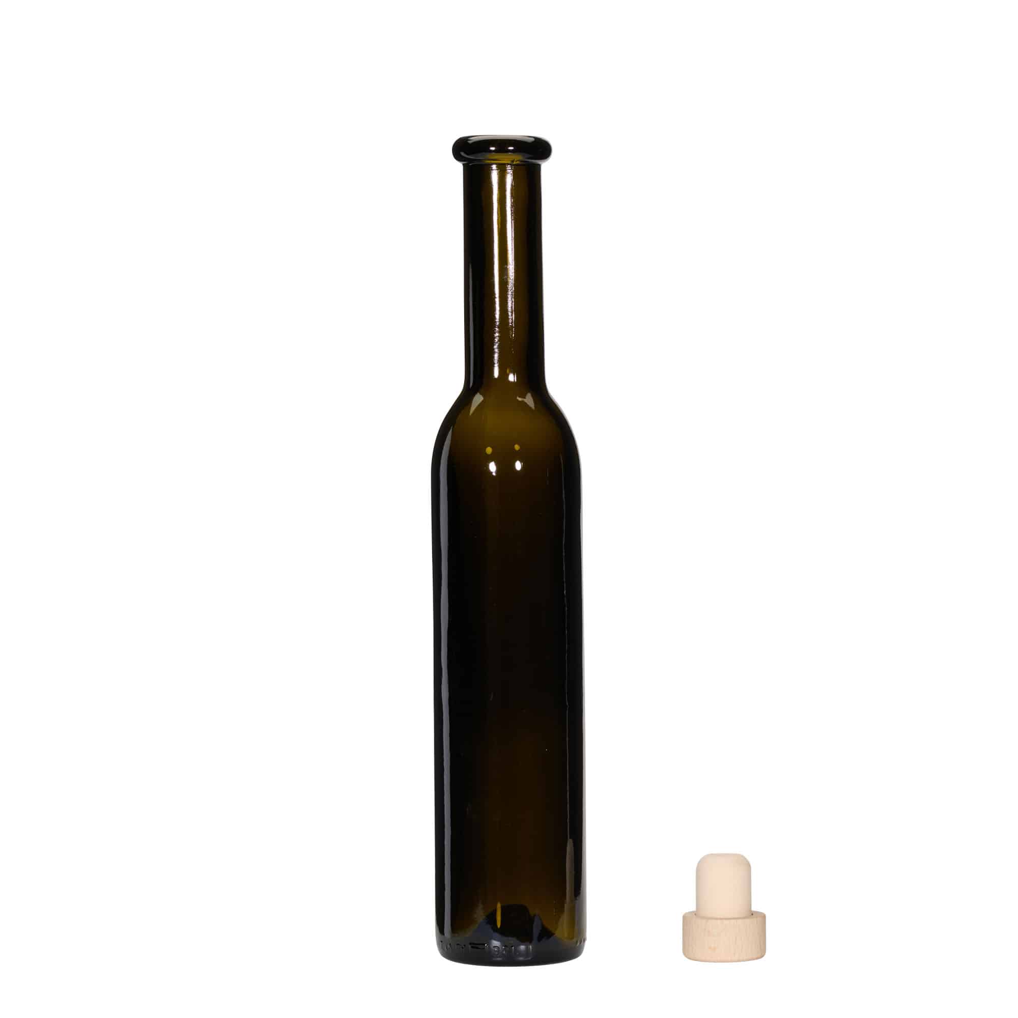 250 ml stikla pudele 'Rocky', antīki zala, aizdare: korķis