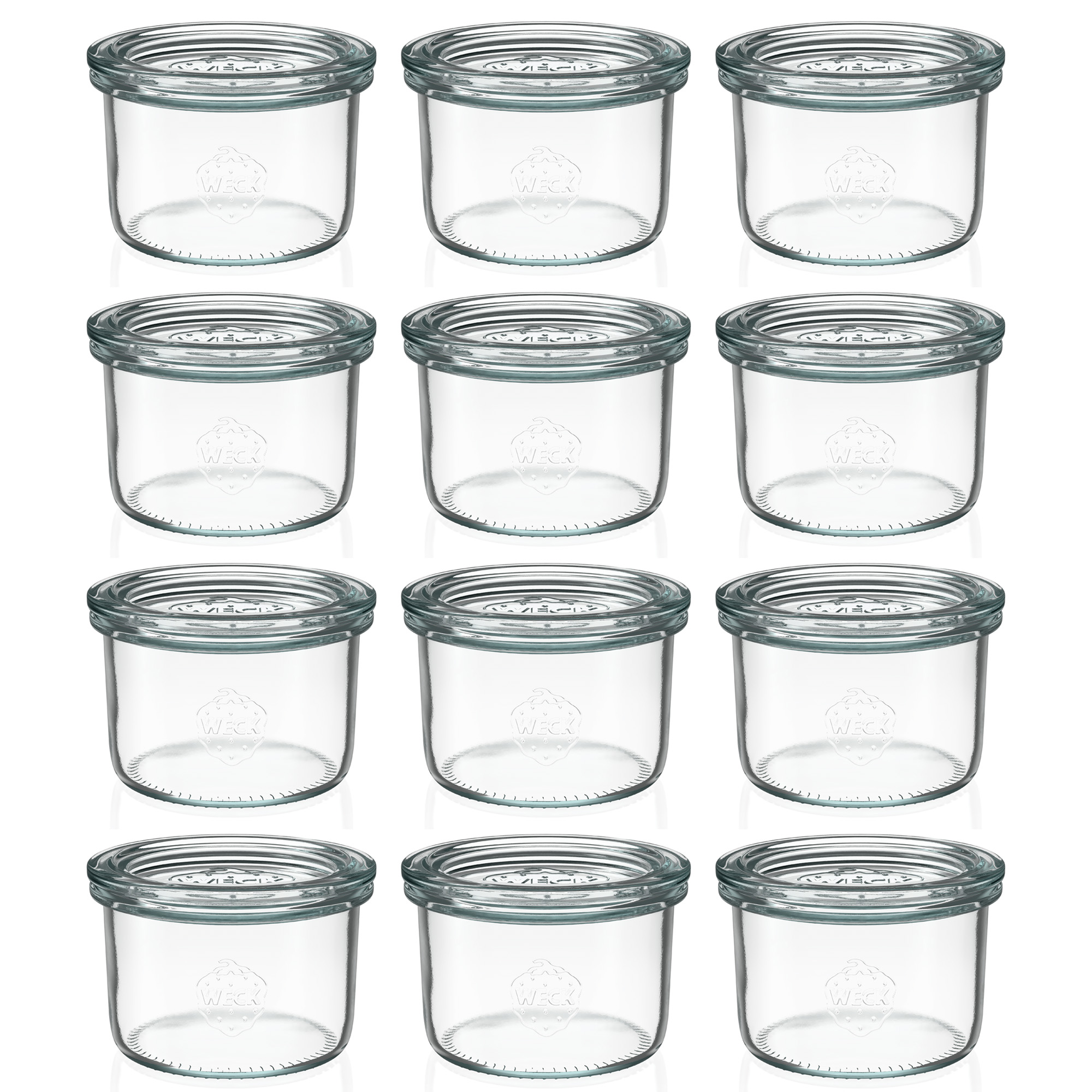 12x 200 ml WECK krituma burka ar stikla vāciņu RR 80