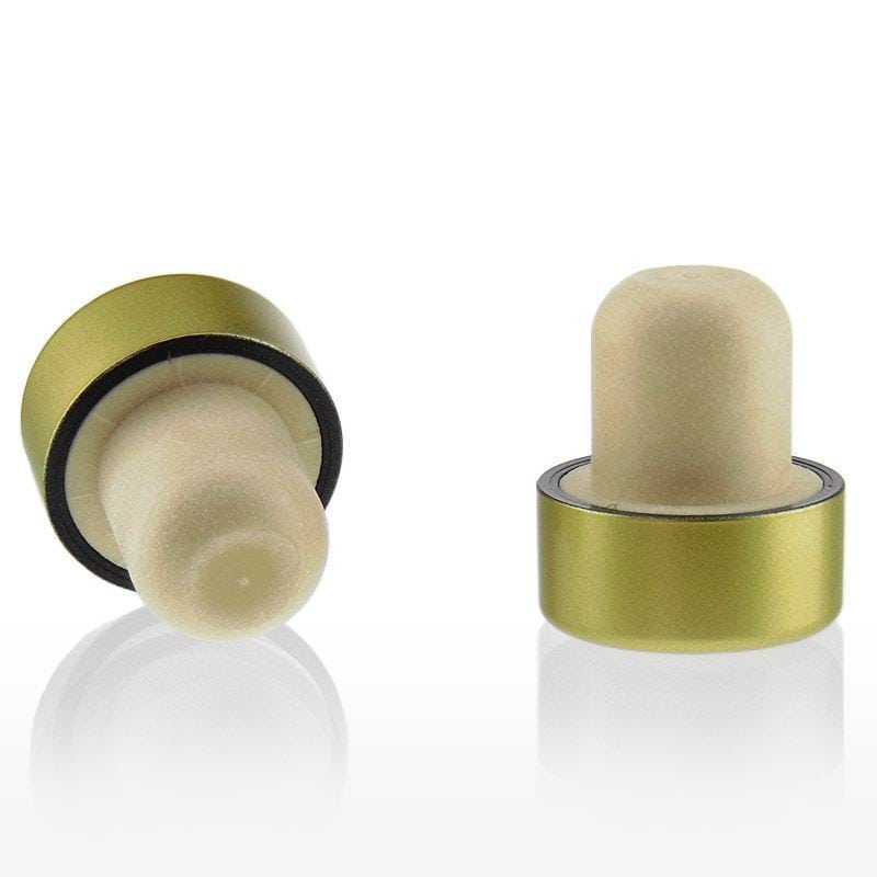 Roktura korķis 19 mm, plastmasa, zelts, priekš atveres: korķis