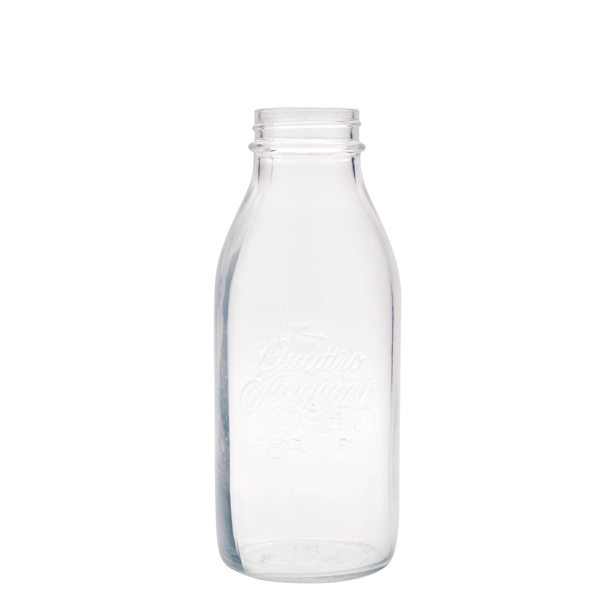 1.000 ml stikla pudele 'Quattro Stagioni', atvere: skrūvējams vāciņš 1.000 ml stikla pudele 'Quattro Stagioni', atvere: skrūvējams vāciņš
