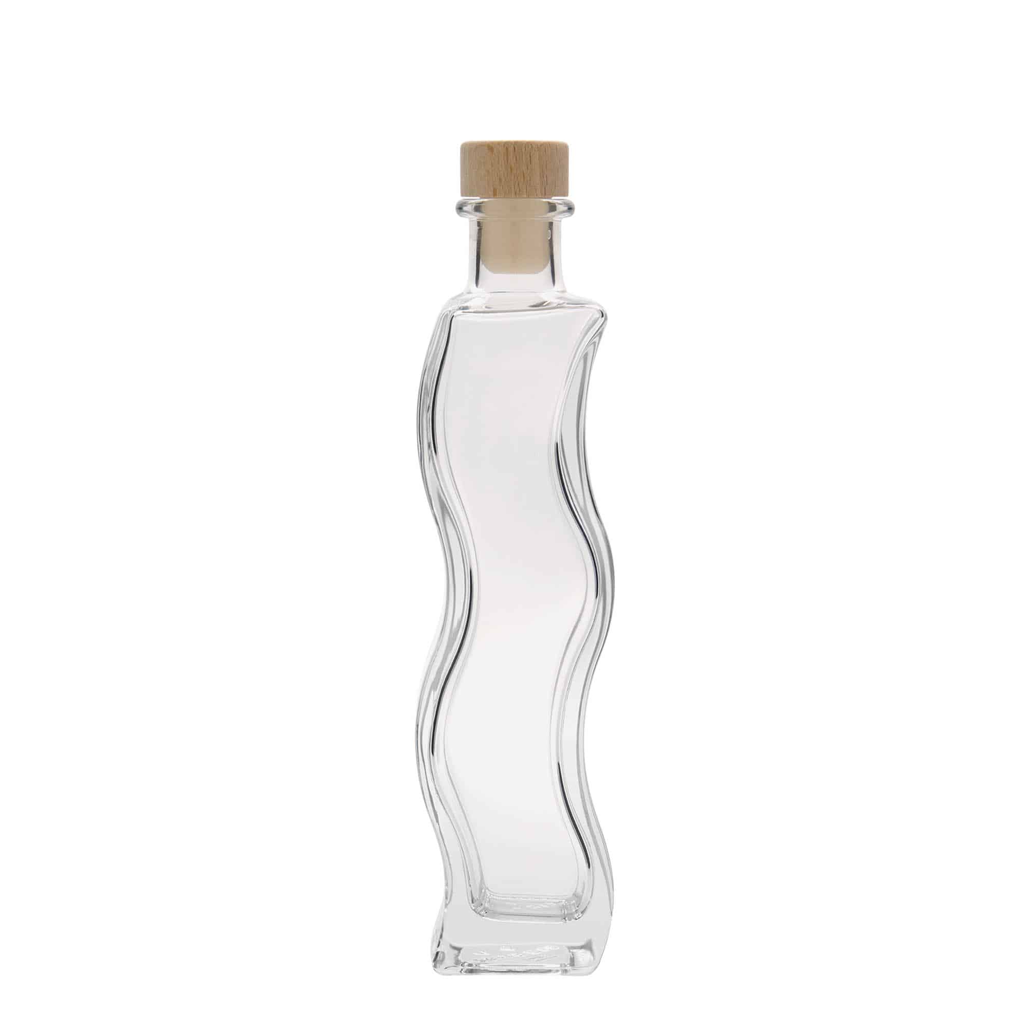 200 ml stikla pudele 'Vilnis', kvadrātiska, aizdare: korķis