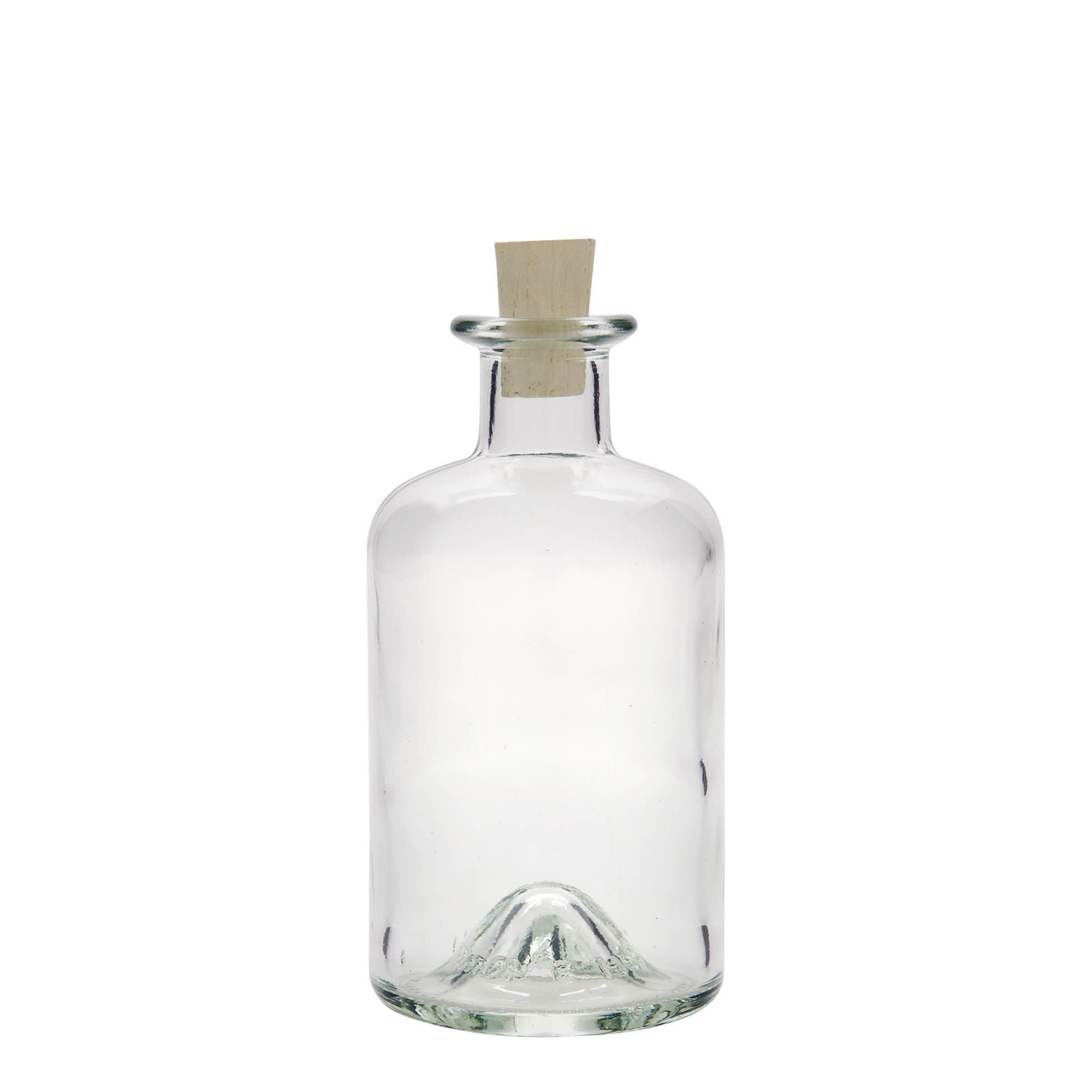 350 ml stikla pudele aptiekāram, atvere: korķis