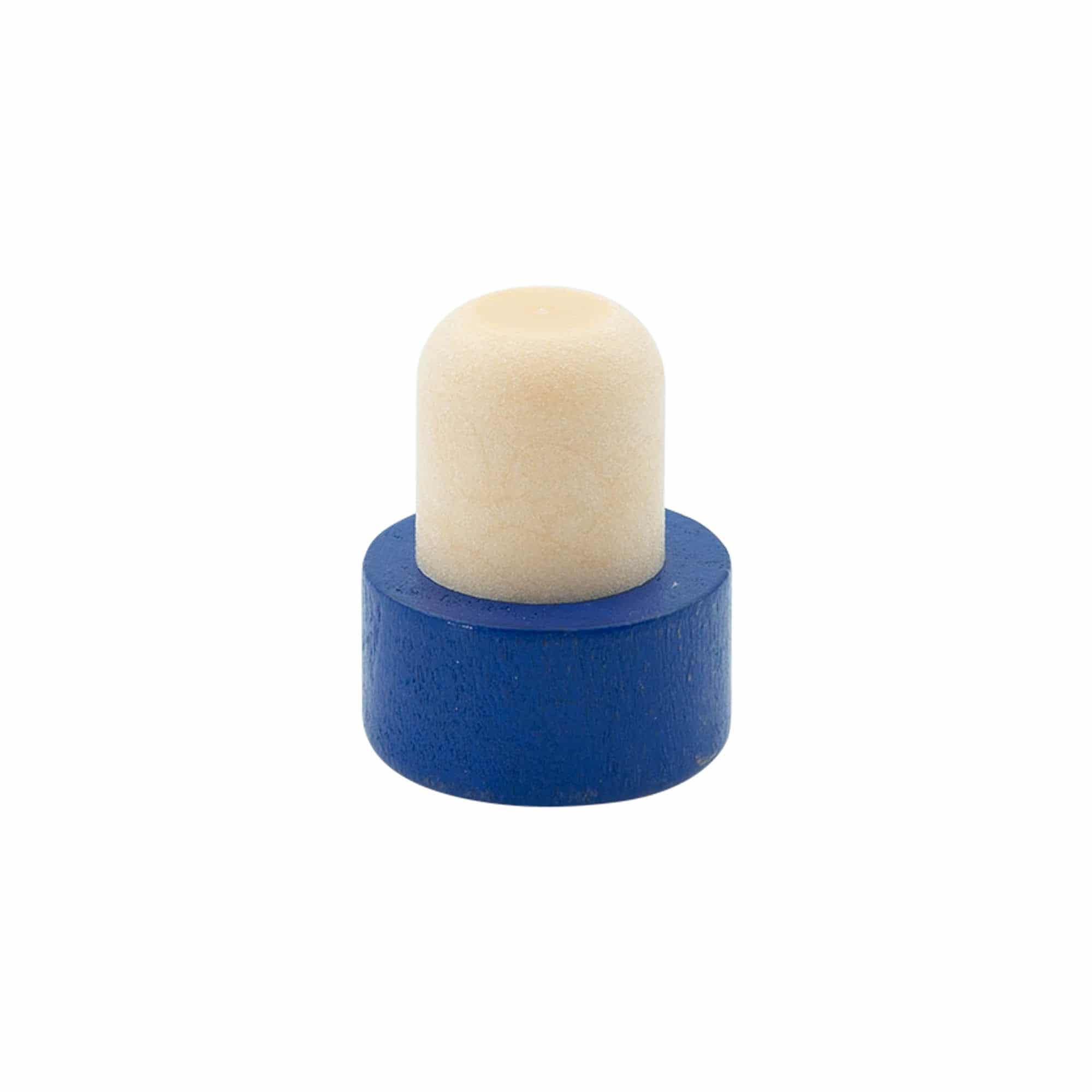 Roktura korķis 19 mm, koks/plastmasa, zils, priekš atveres: korķis