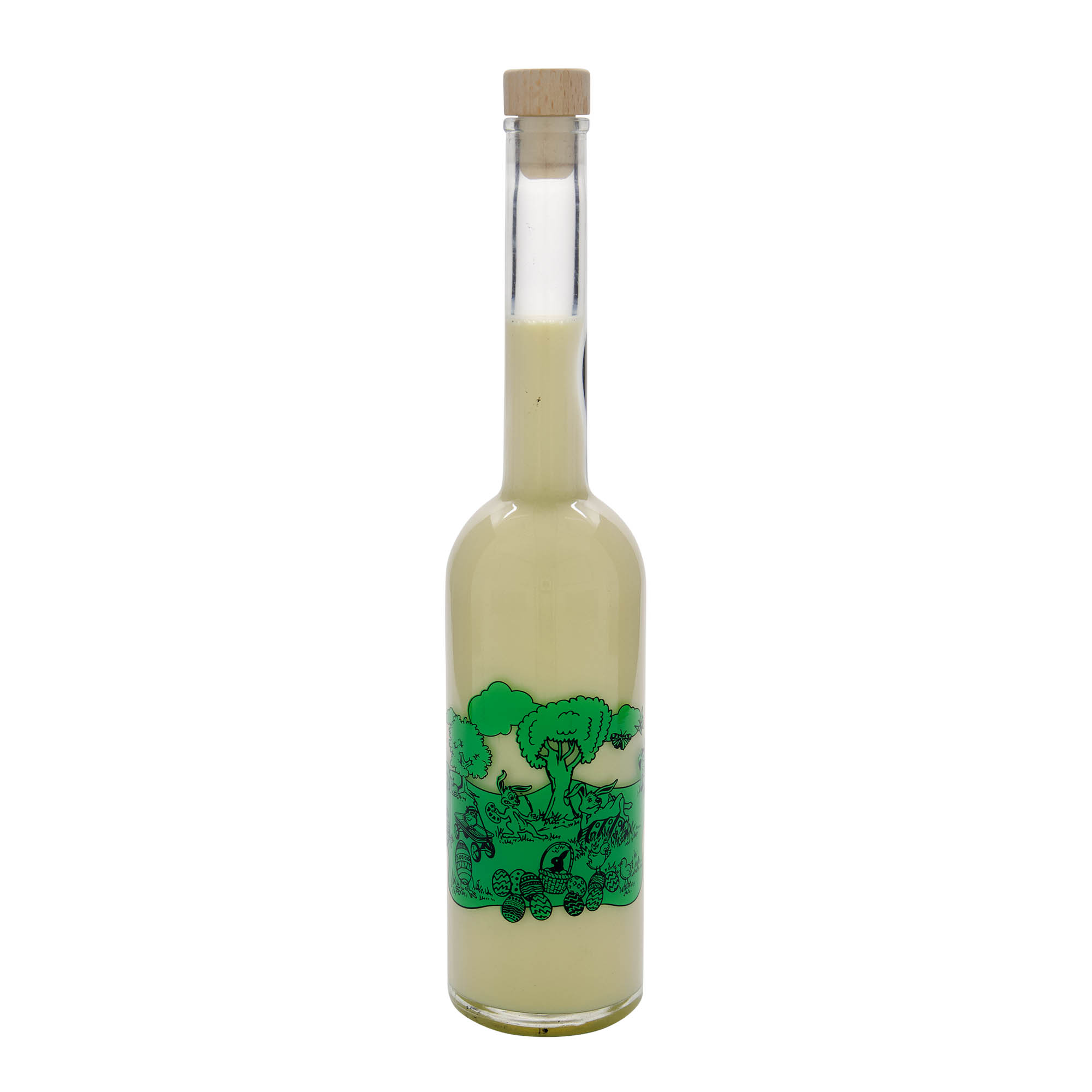 500 ml stikla pudele 'Opera', motīvs: Priecīgas Lieldienas, atvere: korķis