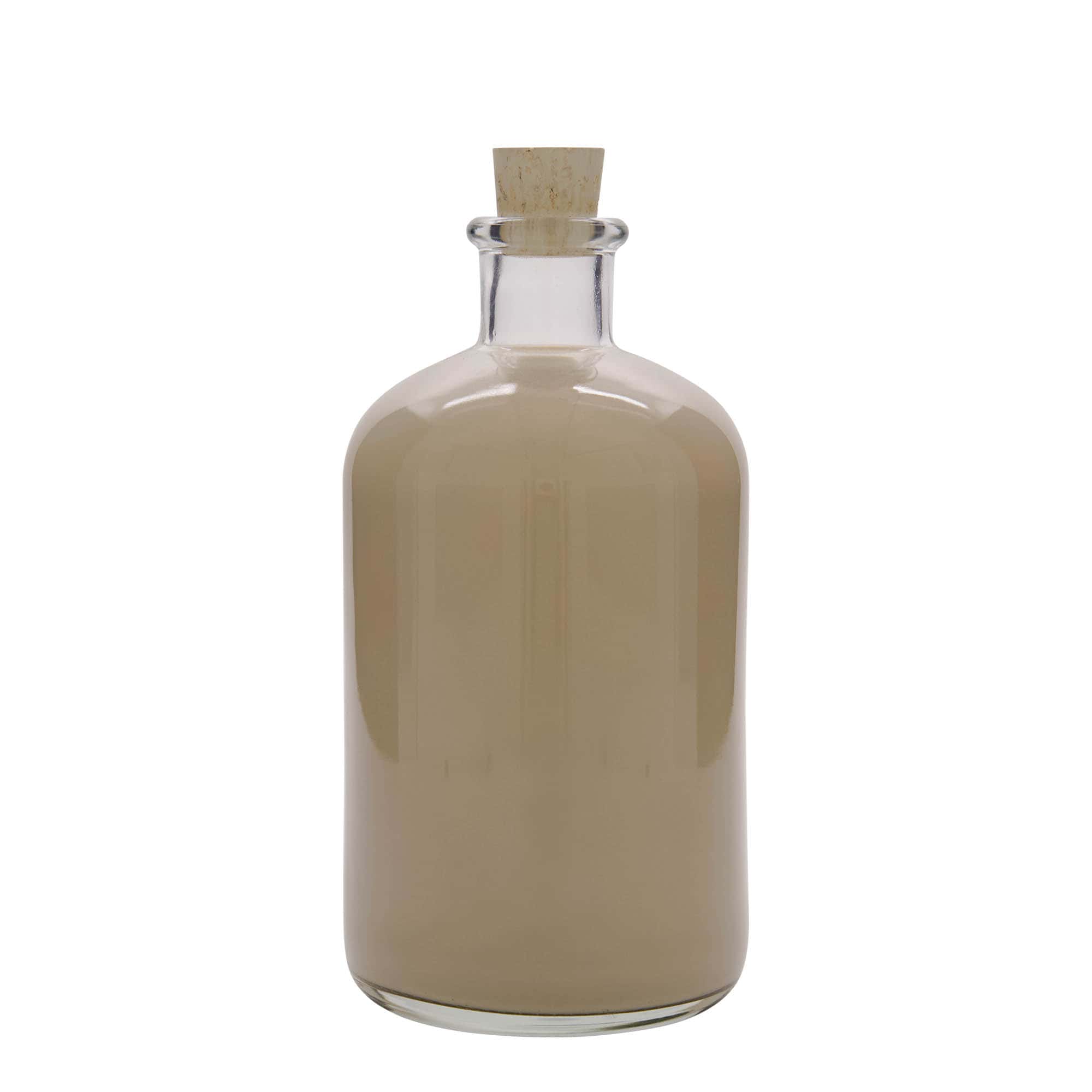 1000 ml stikla pudele, farmācijas, aizdare: korķis