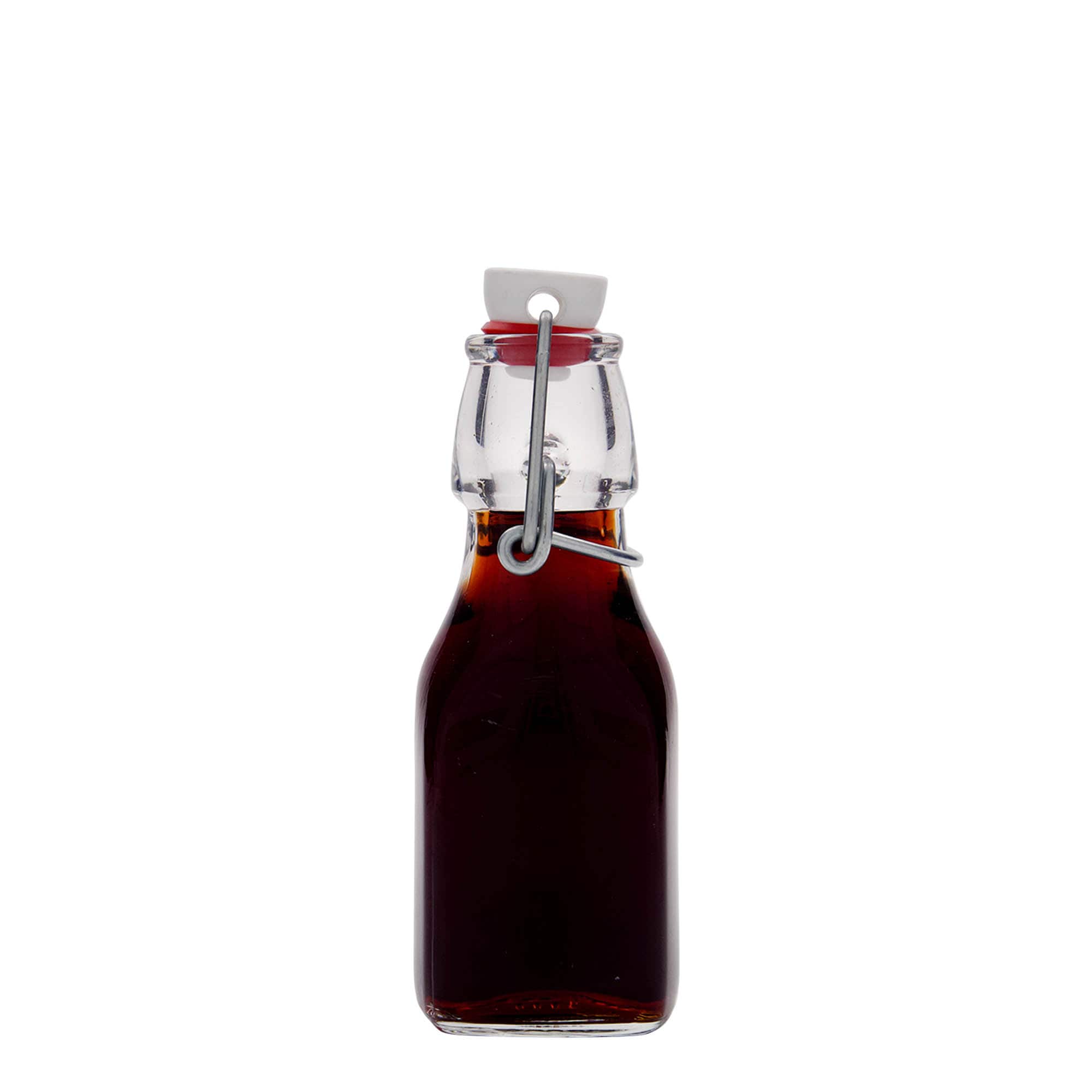 125 ml stikla pudele 'Swing', kvadrātveida, atvere: aizbāžņa aizdare