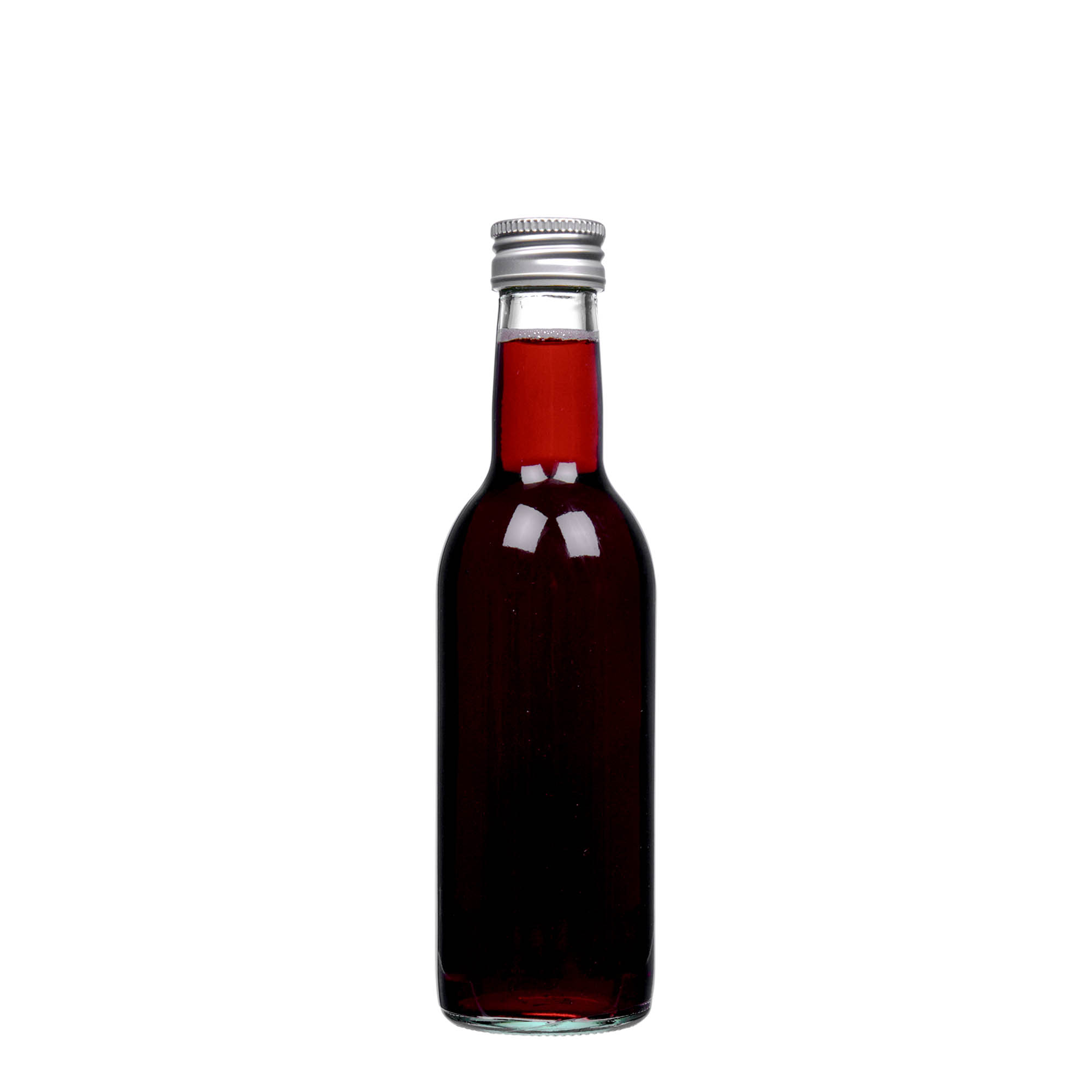250 ml stikla pudele 'Bordo', atvere: PP 28 250 ml stikla pudele 'Bordo', atvere: PP 28
