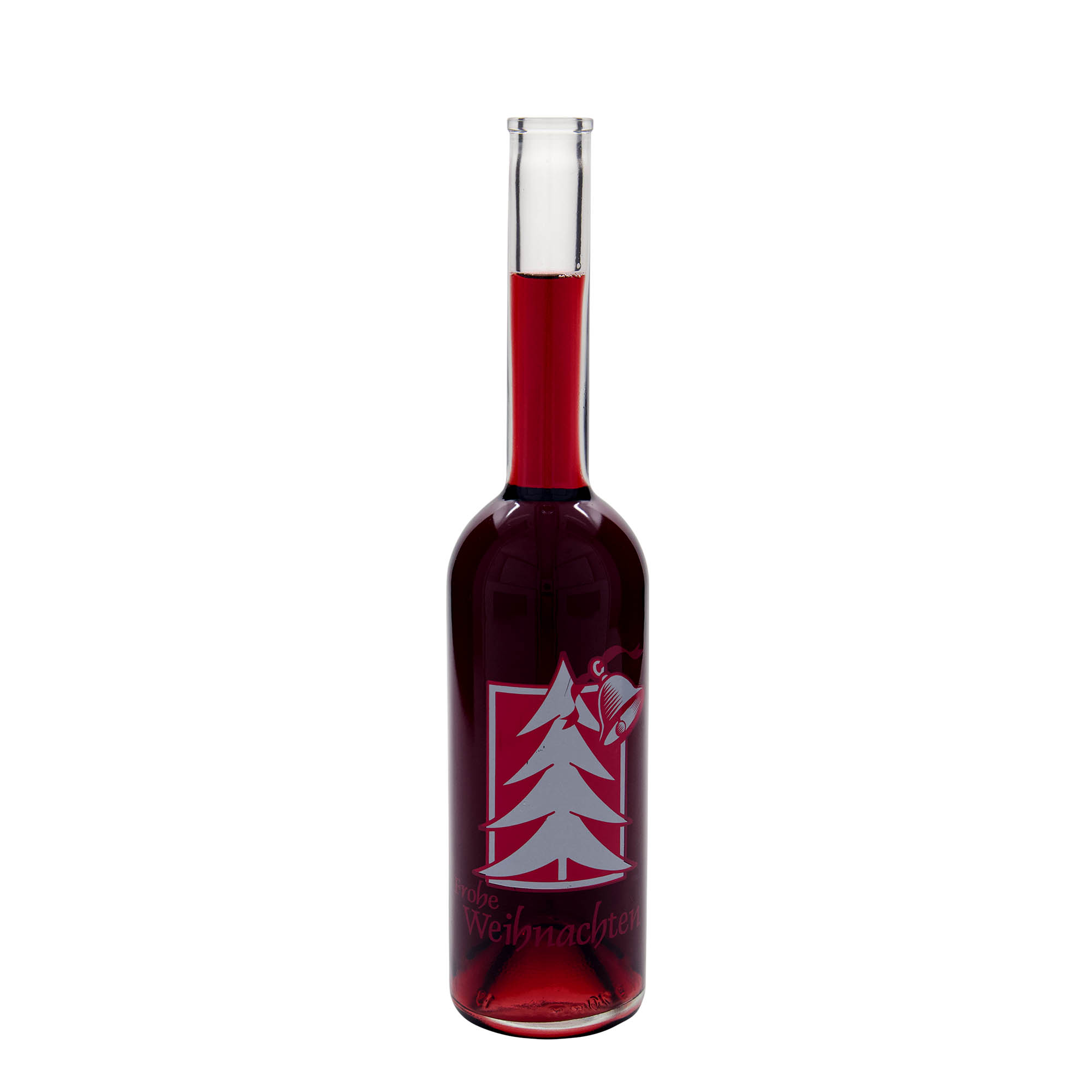 500 ml stikla pudele 'Opera', motīvs: Ziemassvētku sveiciens, atvere: korķis
