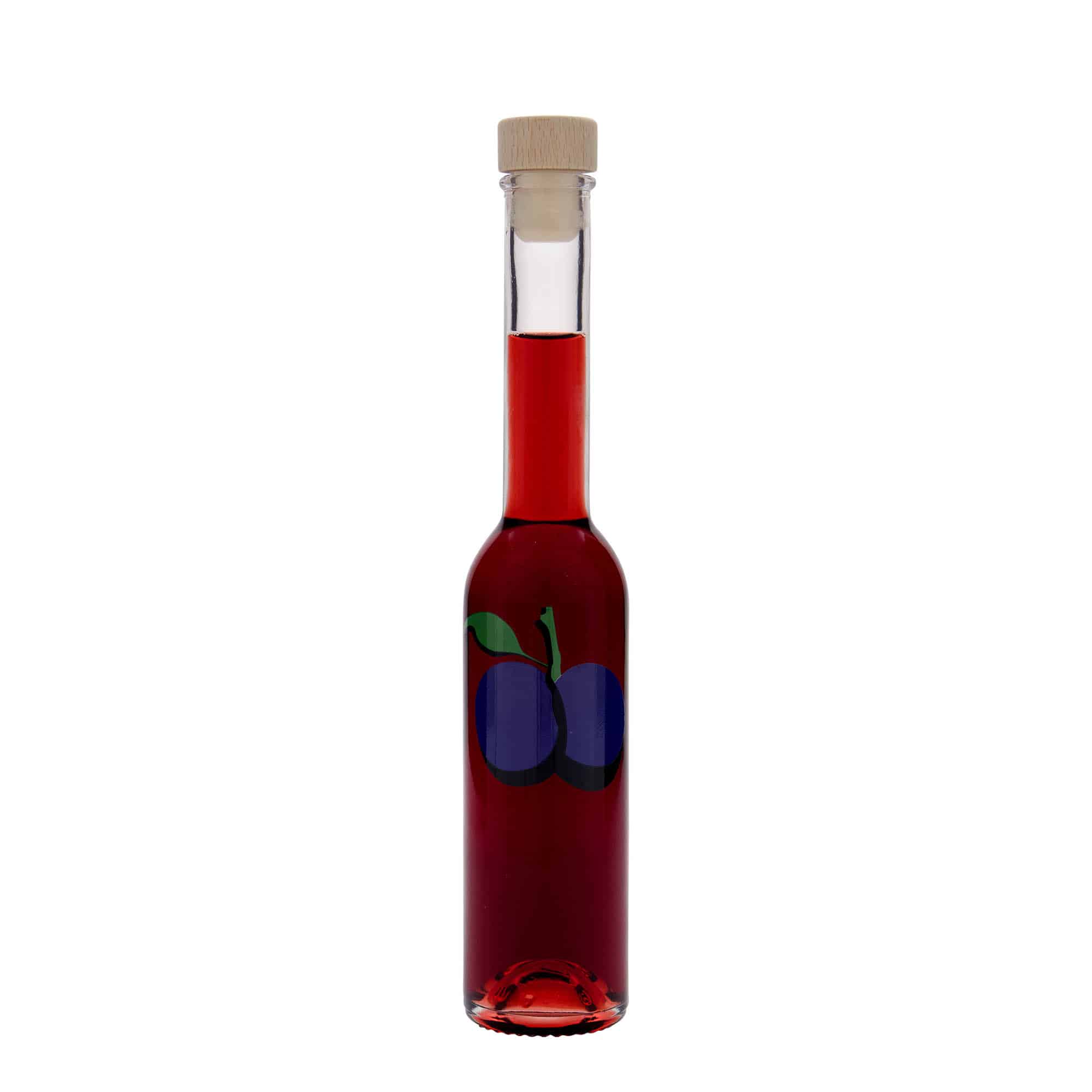 200 ml stikla pudele 'Opera', motīvs: plūme, aizdare: korķis