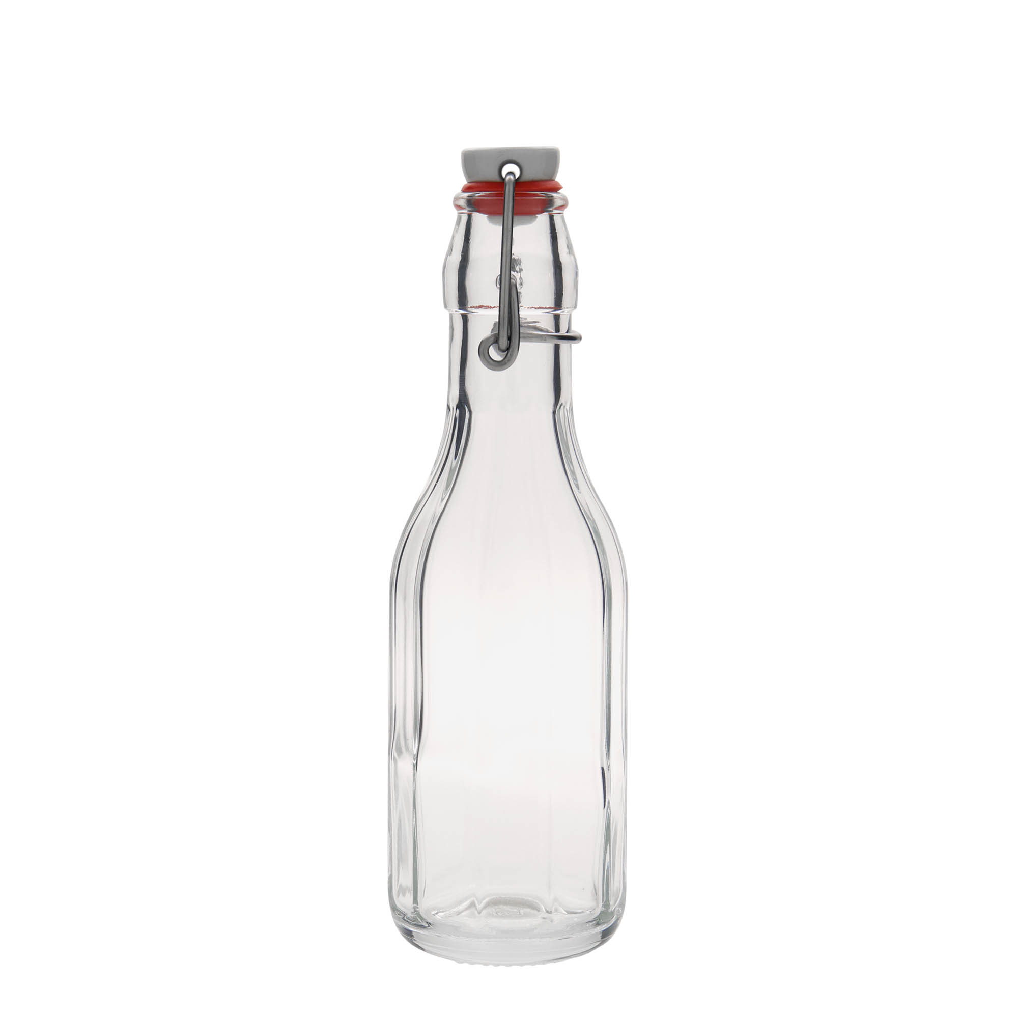 250 ml stikla pudele 'Bravo', desmitstūrainā, atvere: aizbāžņa aizdare