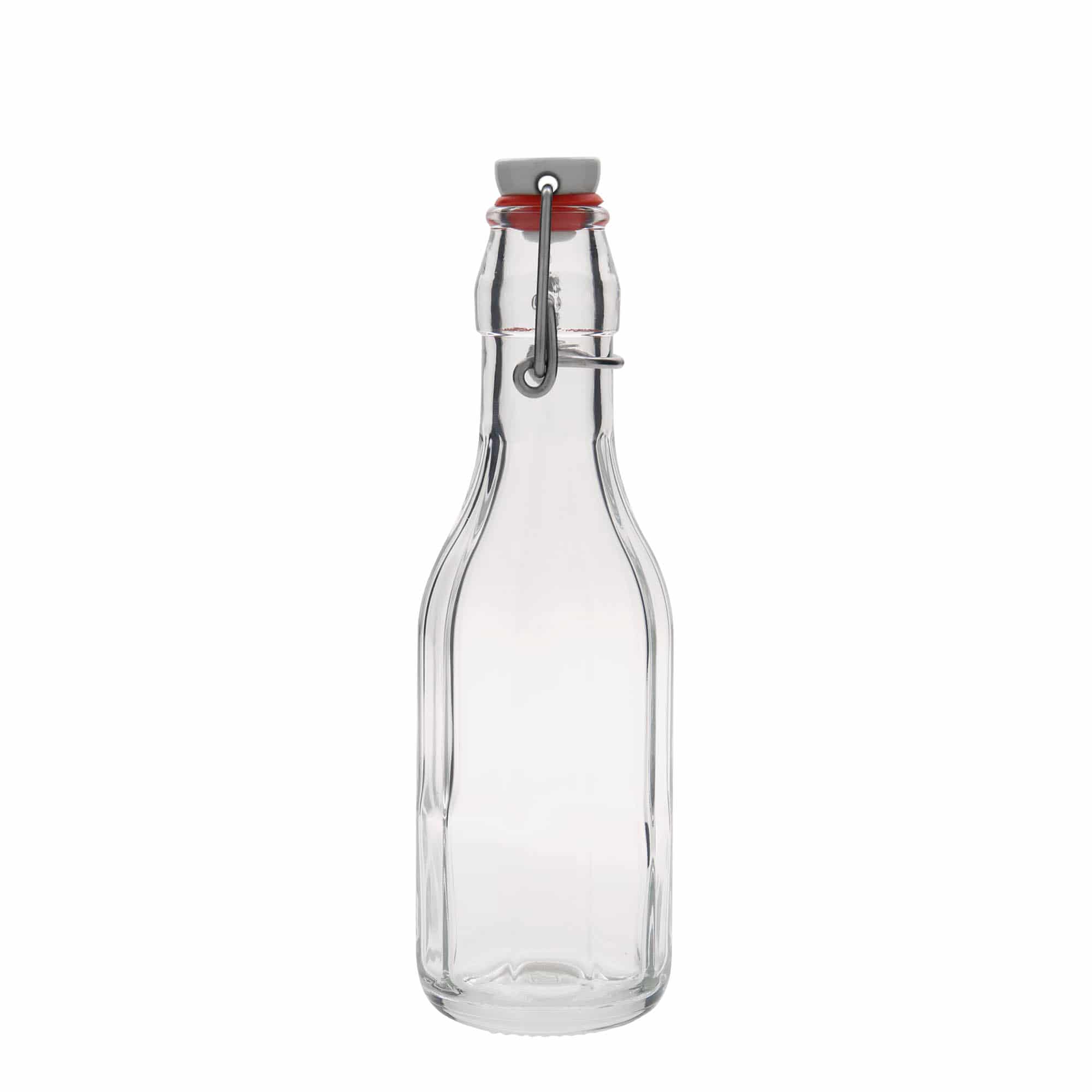 250 ml stikla pudele 'Bravo', desmitstūrainā, atvere: aizbāžņa aizdare