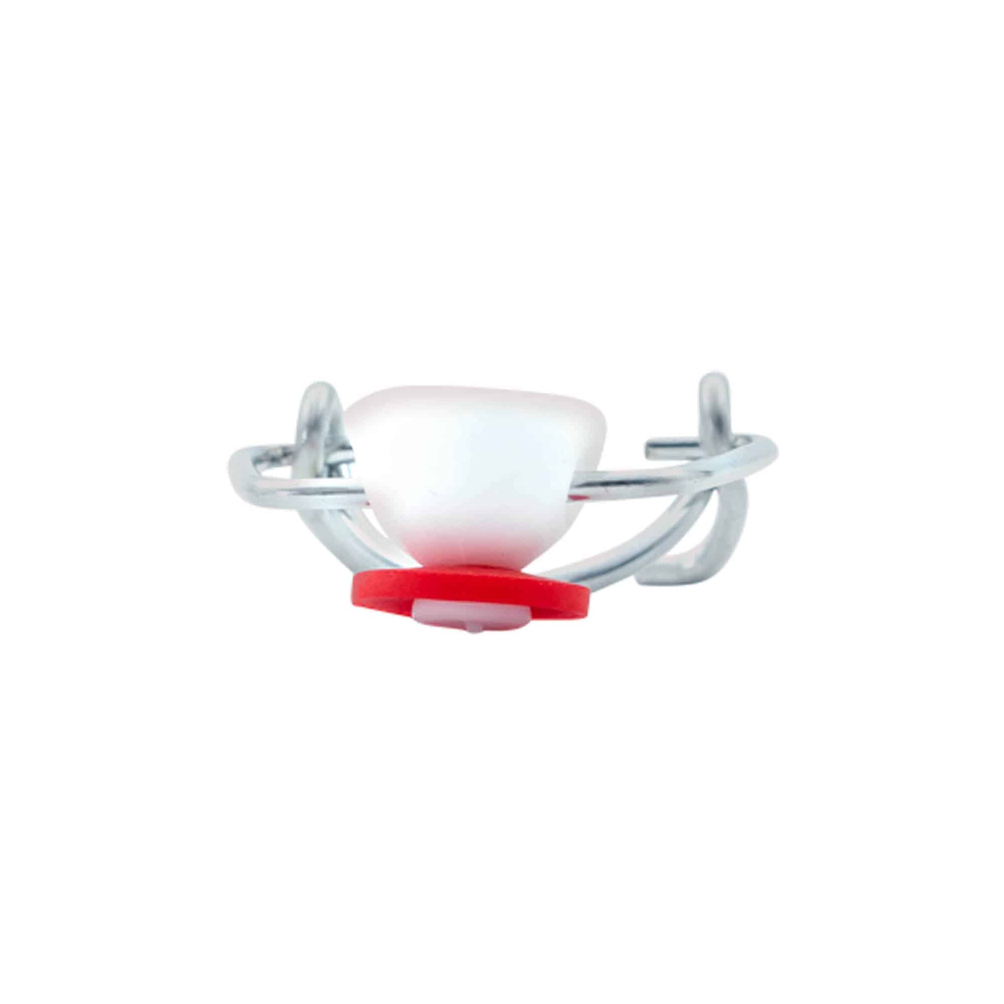Mini skavas aizdare, plastmasa, sarkani-balts Mini skavas aizdare, plastmasa, sarkani-balts