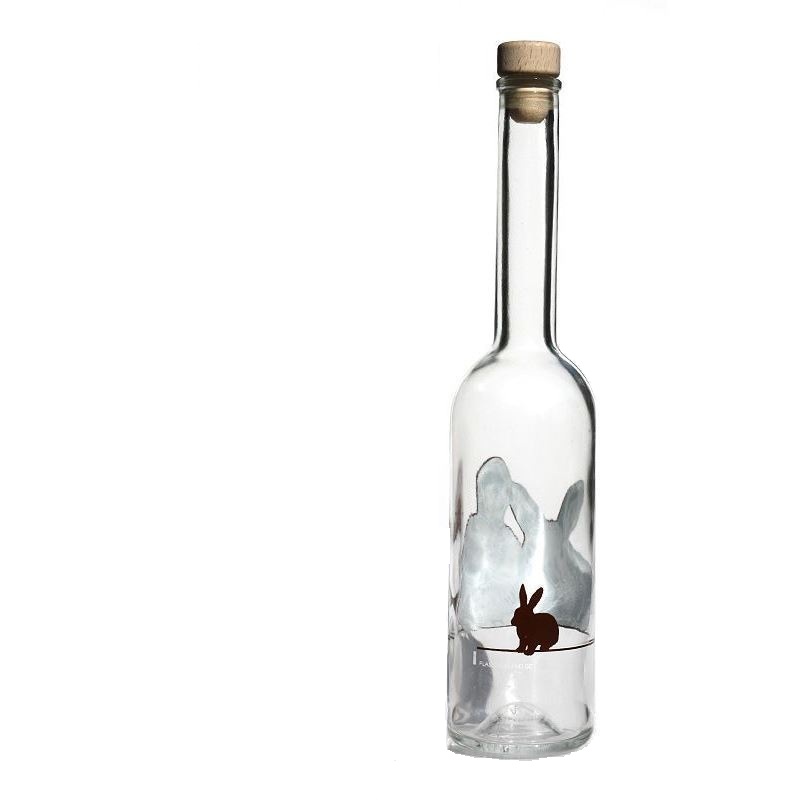 500 ml stikla pudele 'Opera', motīvs: truši, atvere: korķis 500 ml stikla pudele 'Opera', motīvs: truši, atvere: korķis