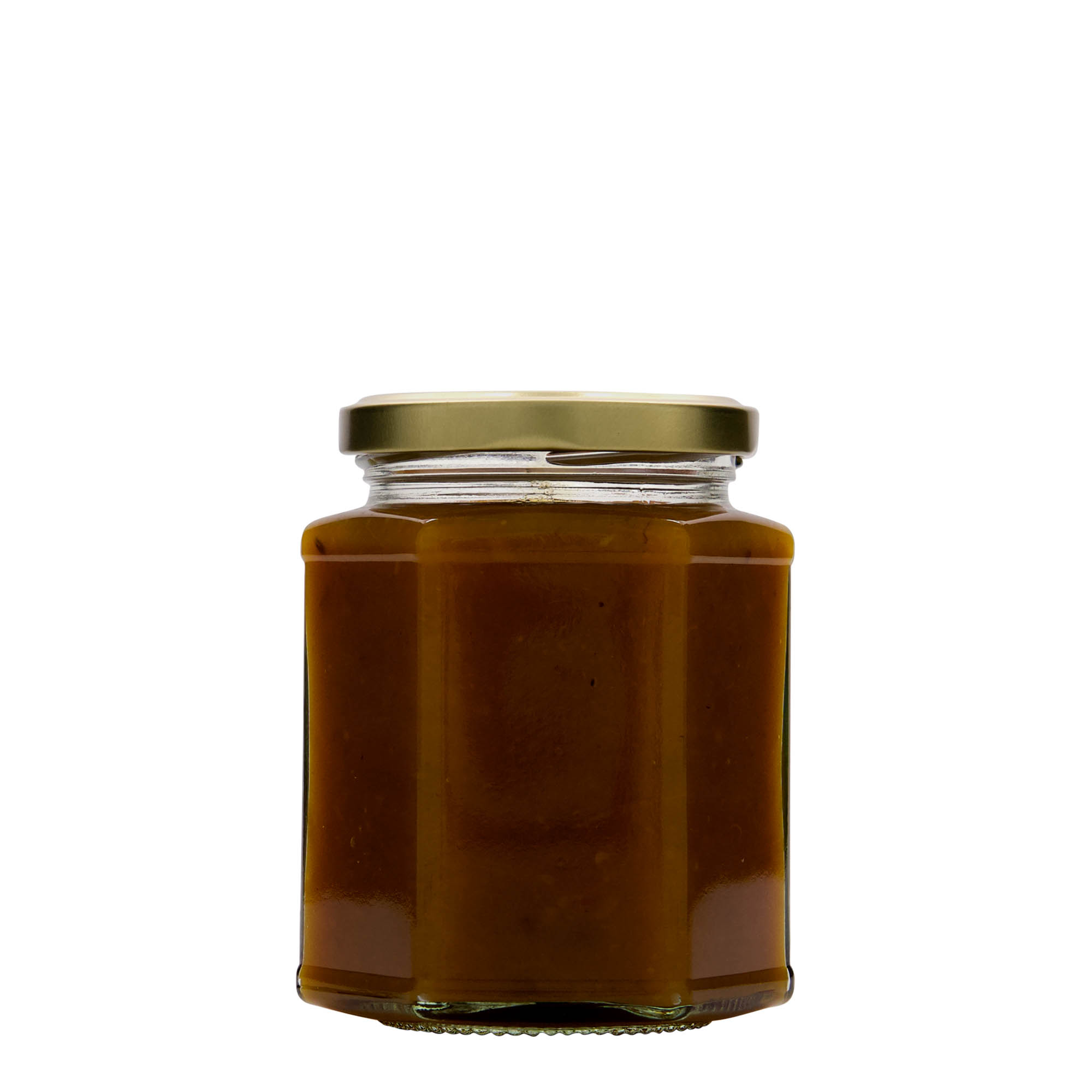 324 ml sešstūra stikla burka, atvere: Twist-Off (TO 66)