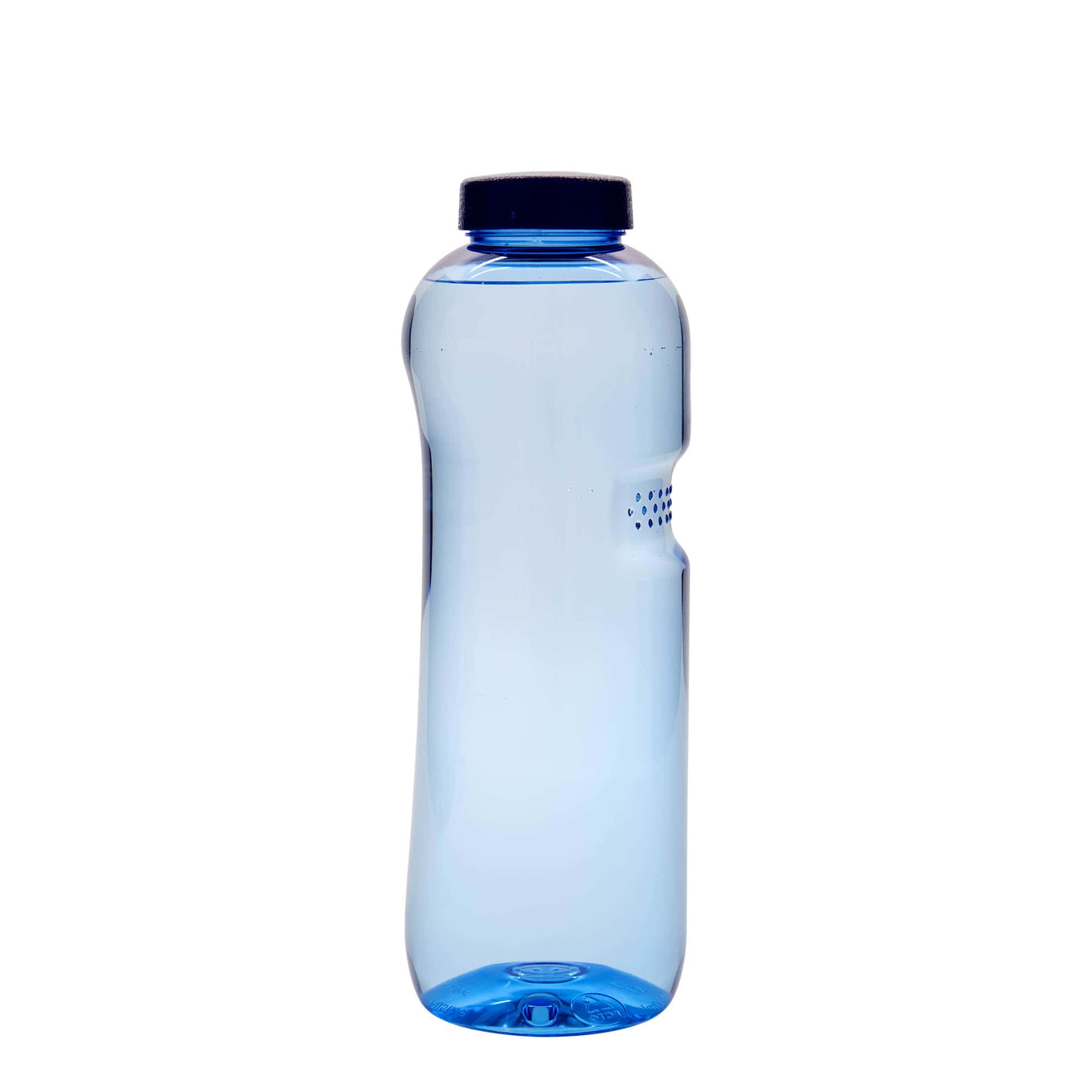 1.000 ml PET dzeramā pudele 'Kavodrink', plastmasa, zila