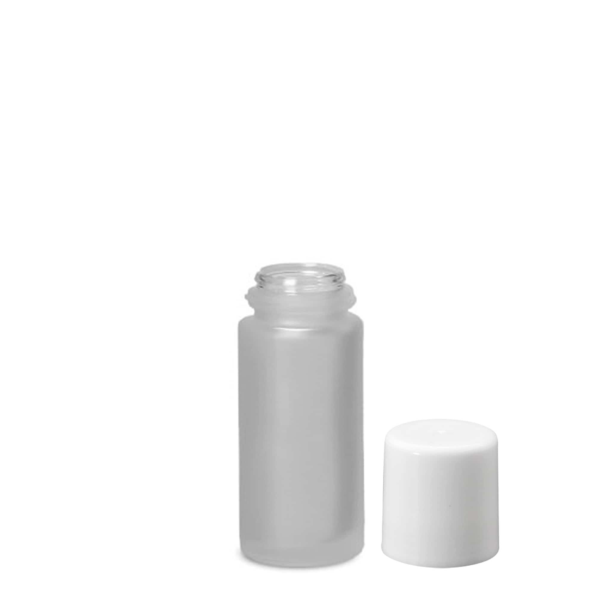 50 ml roll-on pudele, stikls, matēts, atvere: skrūvējams aizvērums