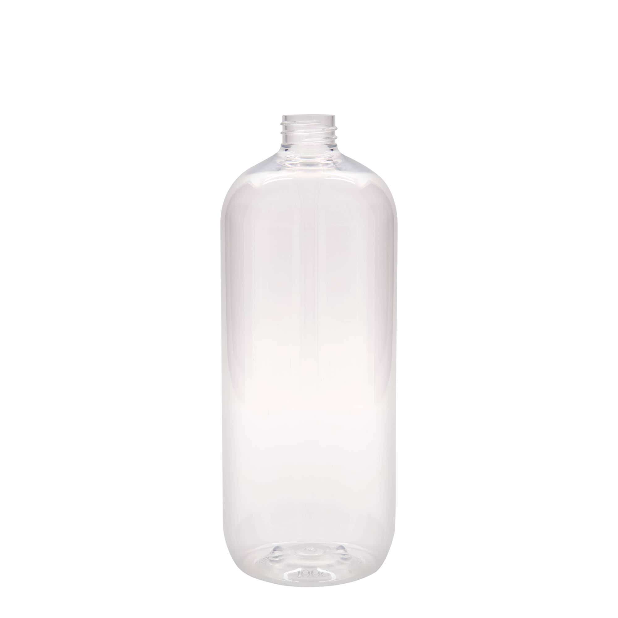 1000 ml PET pudele 'Boston', plastmasas, aizdare: GPI 28/410 1000 ml PET pudele 'Boston', plastmasas, aizdare: GPI 28/410