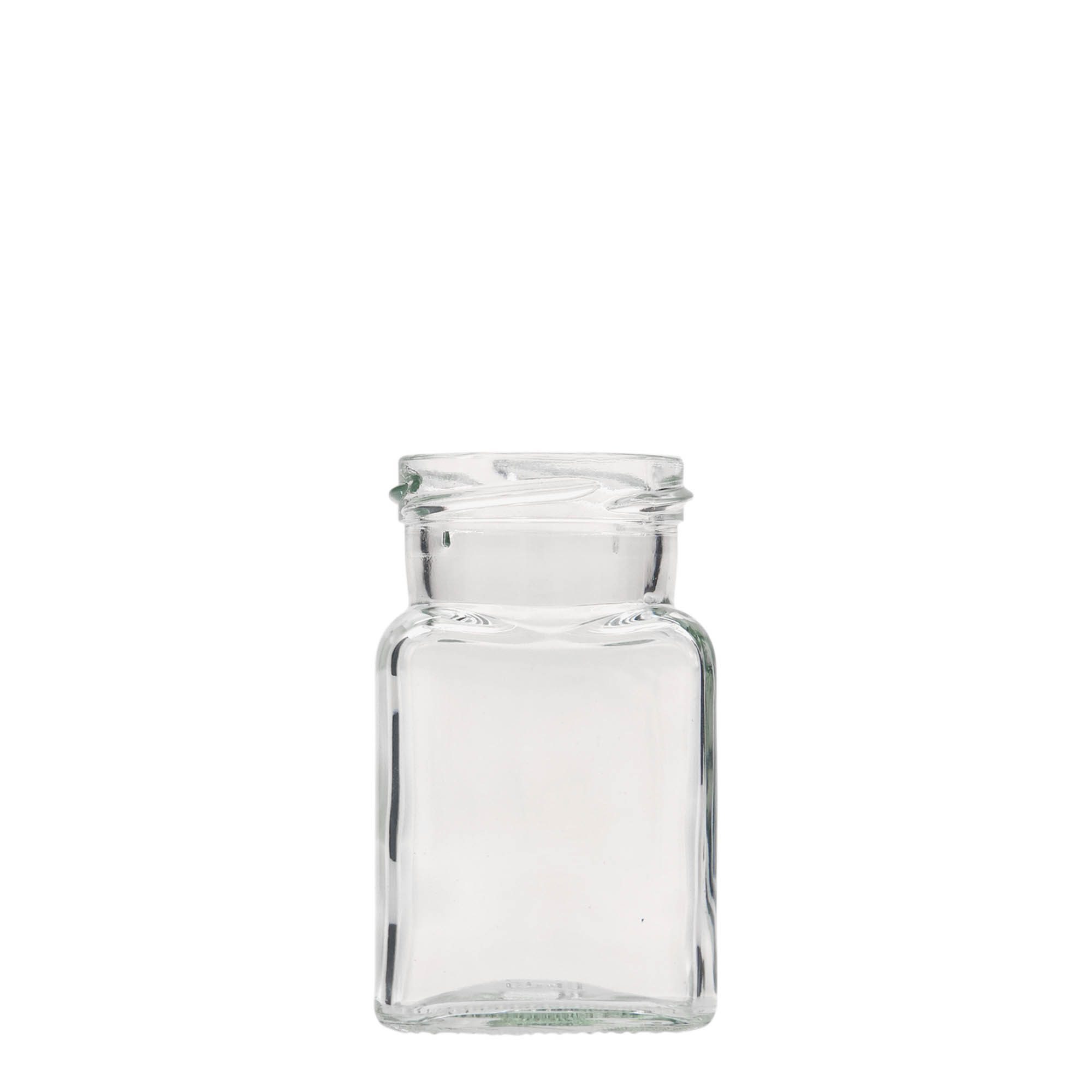 150 ml kvadrātveida stikla trauks, atvere: Twist-Off (TO 53)
