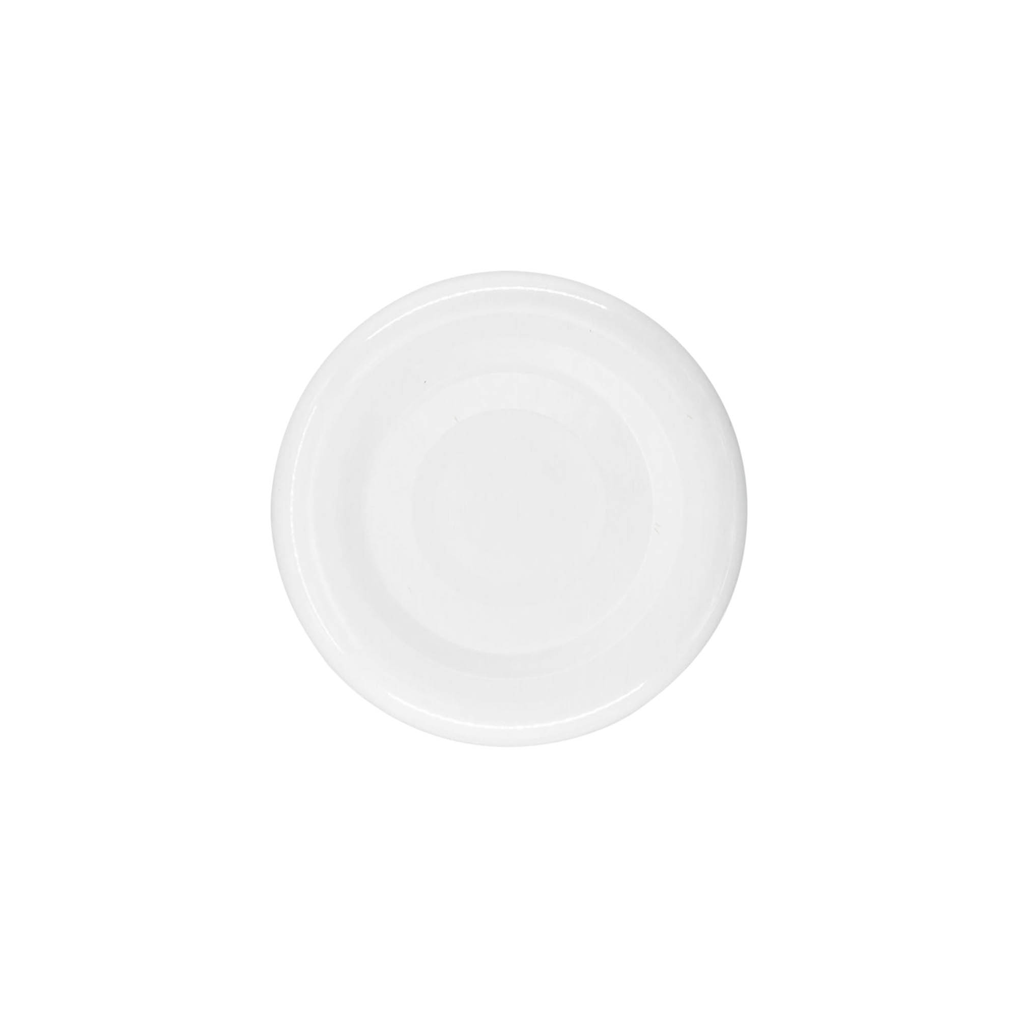 Twist-Off vāciņš, balta skārda, balts, priekš atveres: TO 38