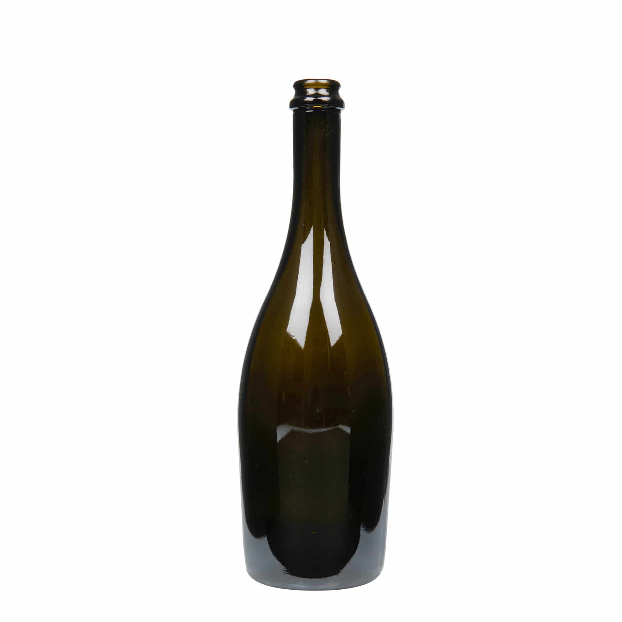 750 ml šampanieša pudele 'Carmen', stikla, antīki zaļa, aizdare: kroņveida korķis 750 ml šampanieša pudele 'Carmen', stikla, antīki zaļa, aizdare: kroņveida korķis