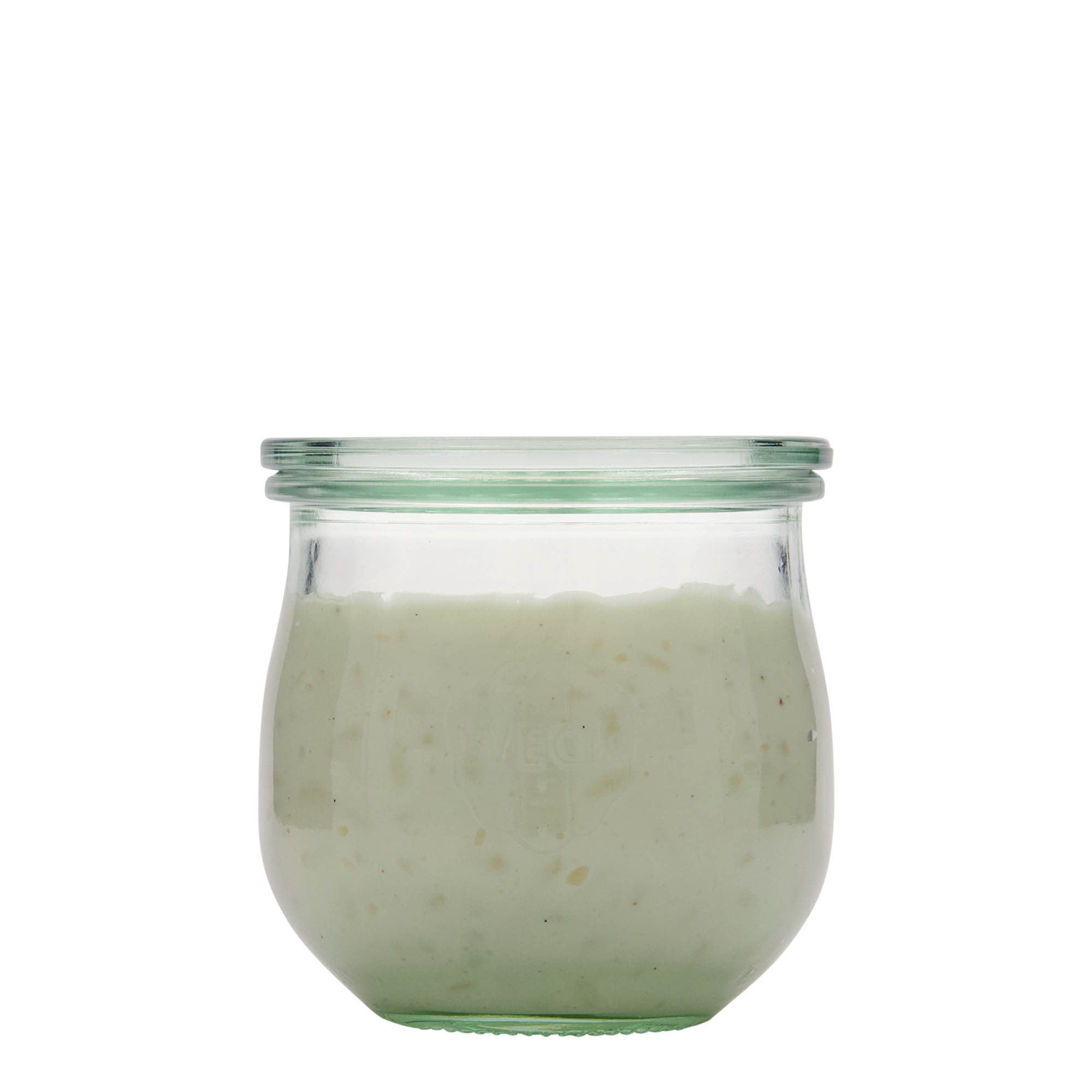 370 ml WECK tulpes formas stikla burka, atvere: apaļa mala 370 ml WECK tulpes formas stikla burka, atvere: apaļa mala