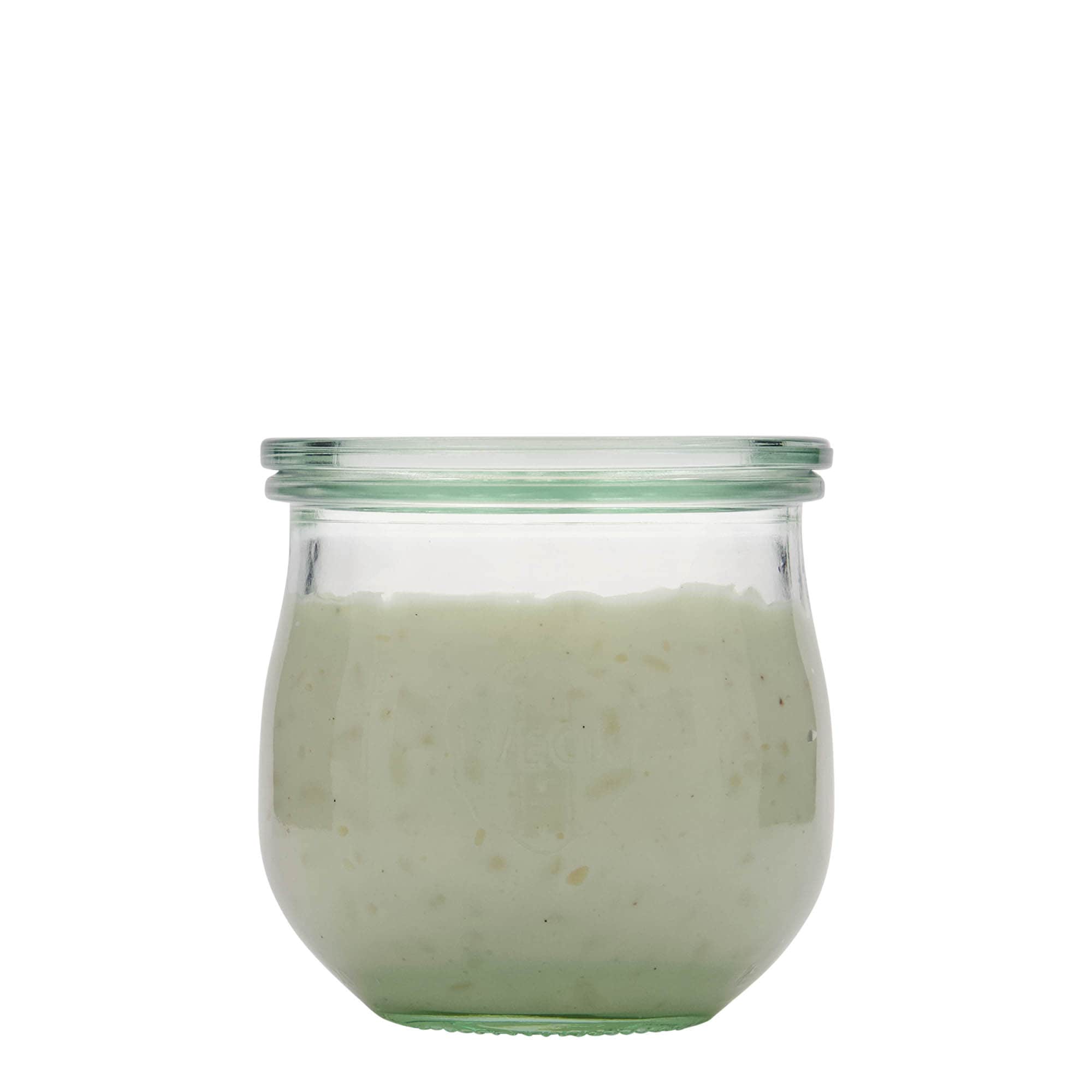 370 ml WECK tulpes formas stikla burka, atvere: apaļa mala