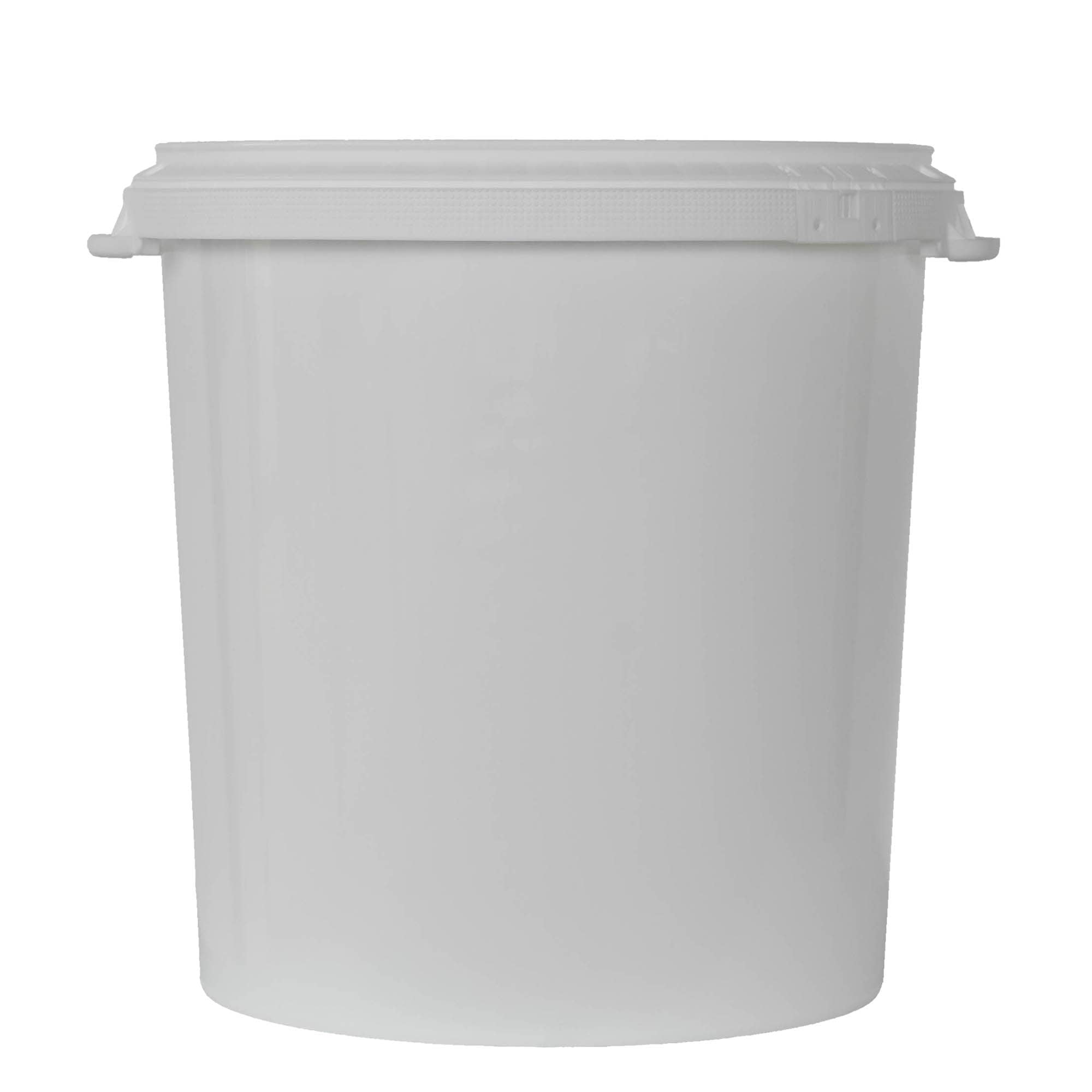 30 l spainis, PP plastmasa, balts