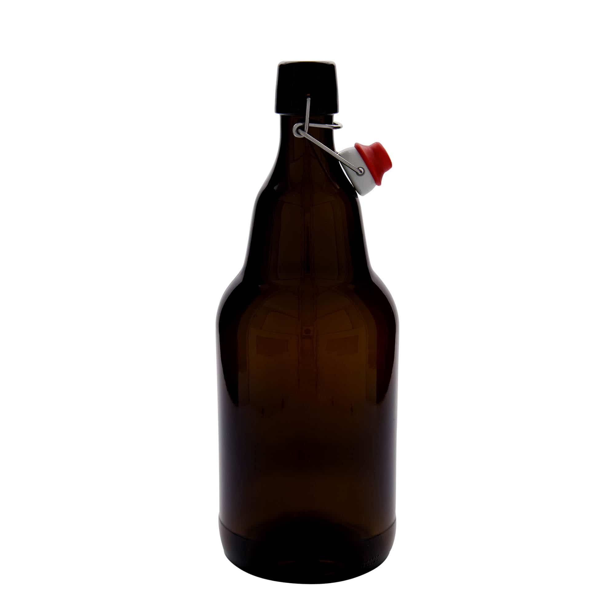 2000 ml alus pudele, stikla, brūna, aizdare: korķis ar skavu 2000 ml alus pudele, stikla, brūna, aizdare: korķis ar skavu