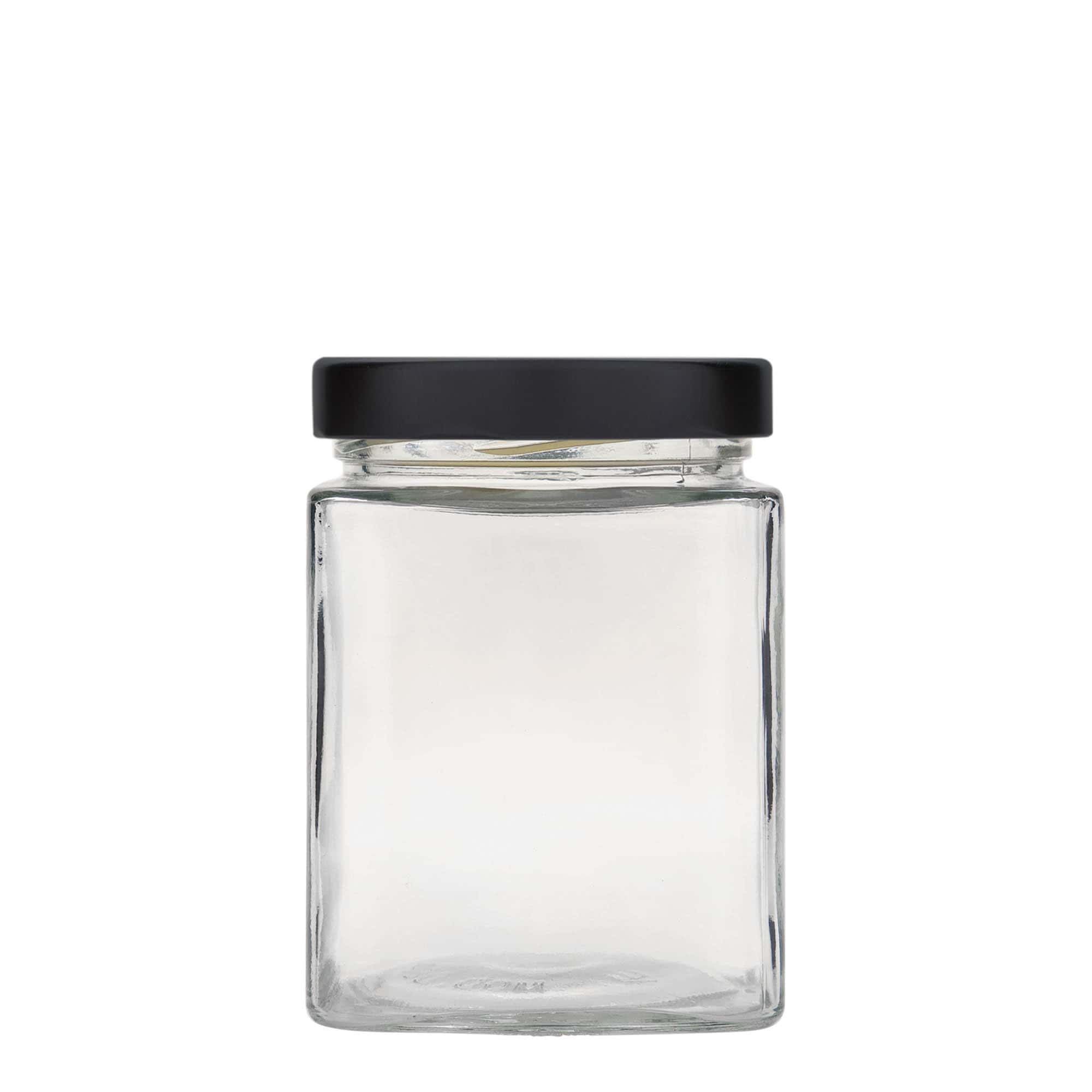 580 ml kvadrātveida stikla burka 'Ikarus', atvere: Deep-Twist-Off (DTO 82)